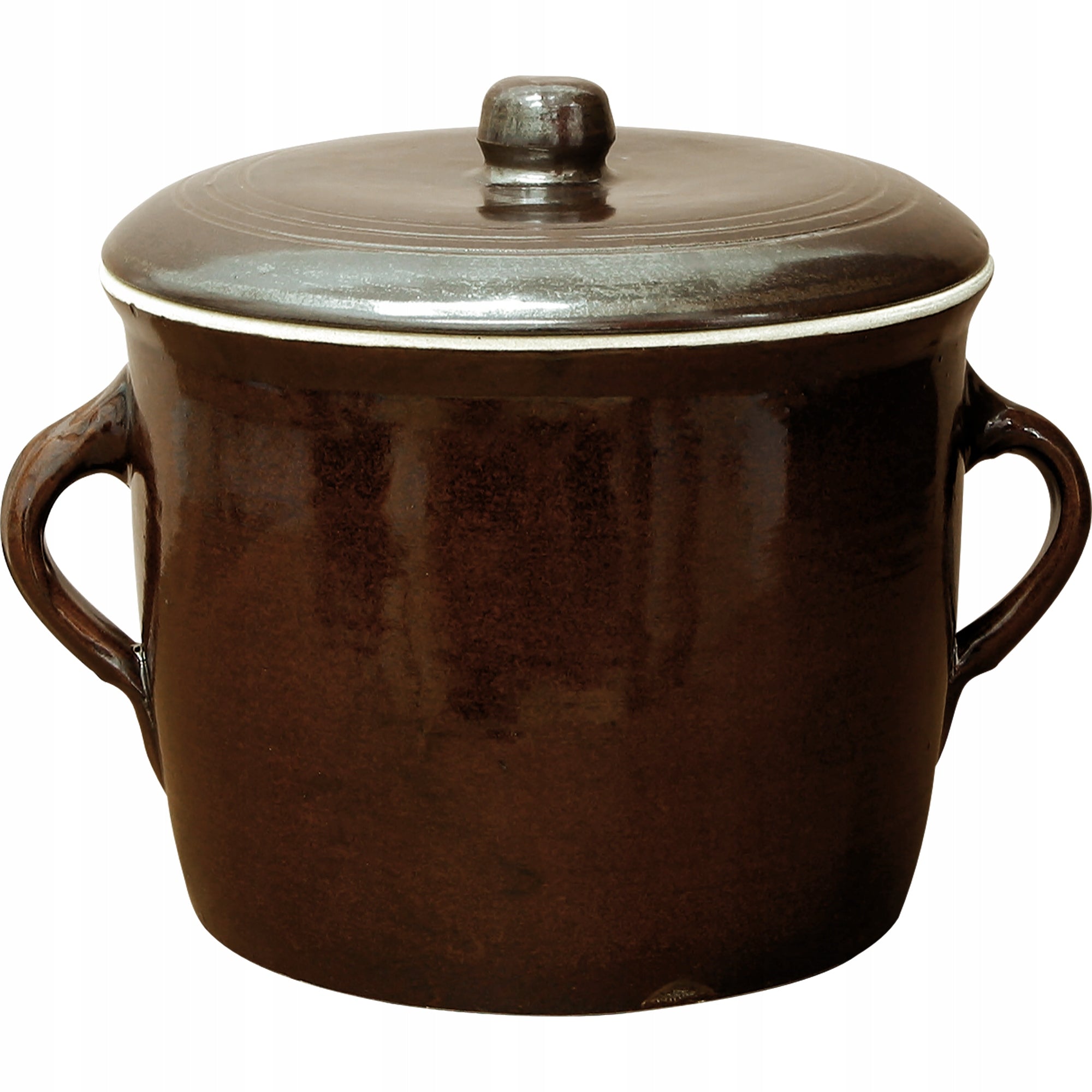 Stoneware pot 5l straight with lid for pickling cabbage cucumbers curing