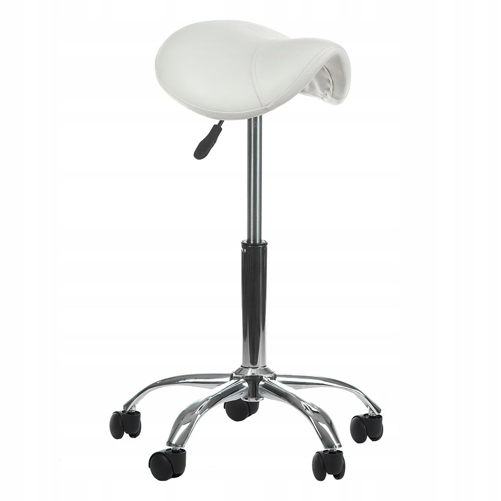 Stool Cosmetic stool, medical, hairdresser BD-9909 WHITE Upholstery color white