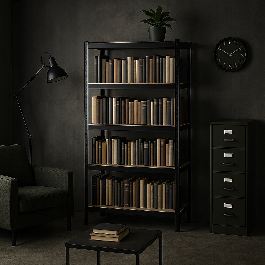Storage Rack Metal 5 Shelves Pantry Garage Basement 180x90x40 1175 kg Manufacturer code RM02 180x90x40