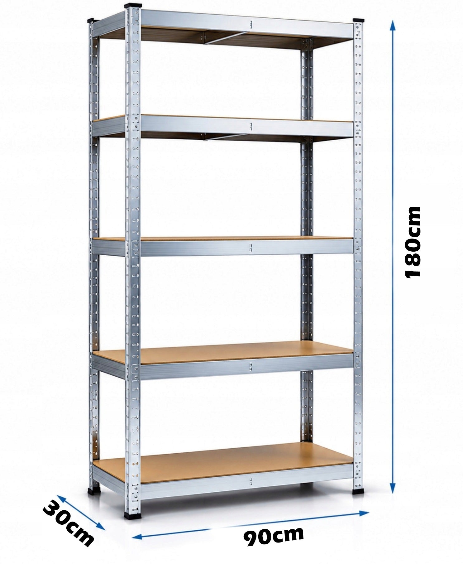 Storage garage rack for basement galvanized 5 shelves 180x90x30cm Manufacturer Rino