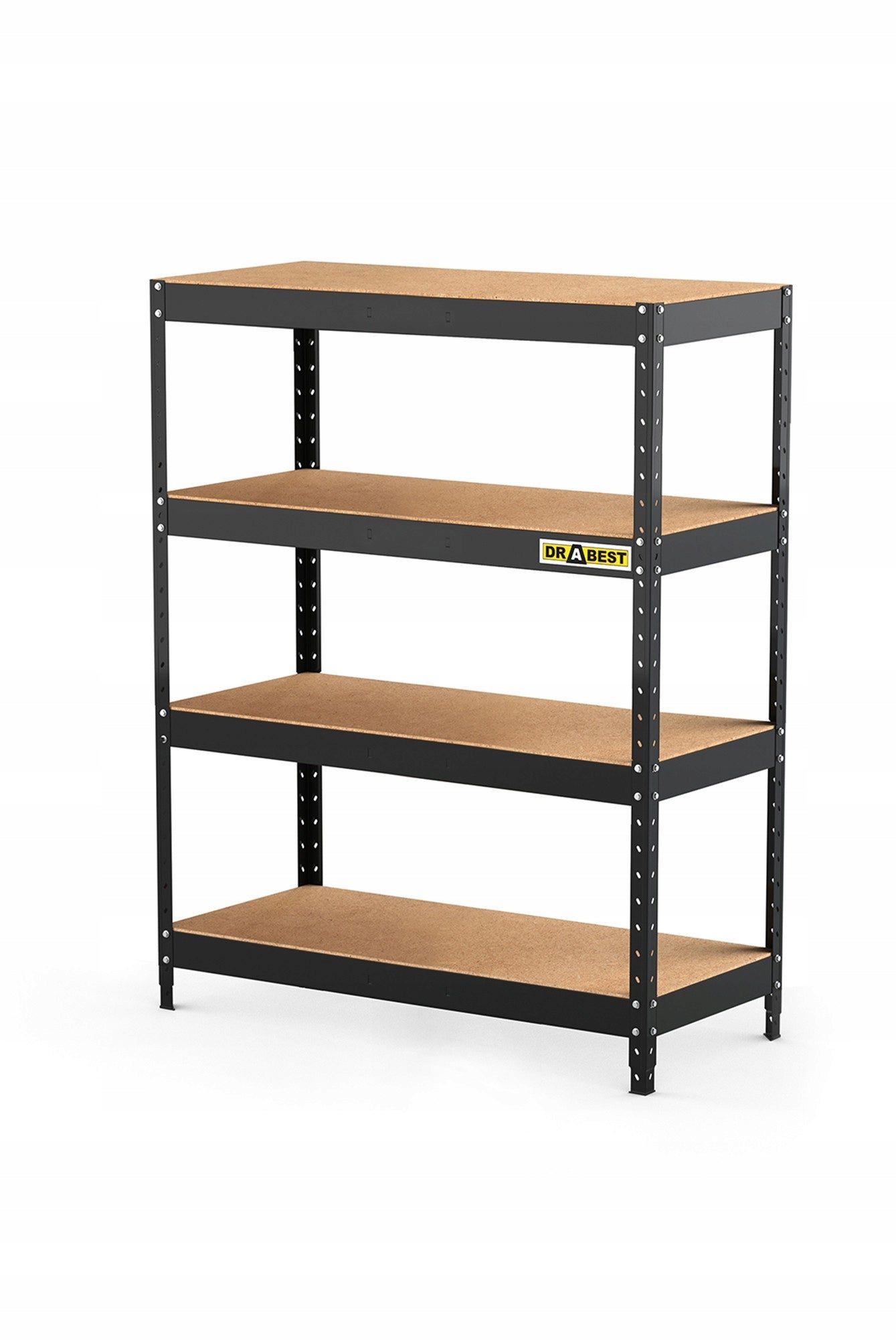 Storage rack metal black with plate 180x120x50 RMH1 DRABEST