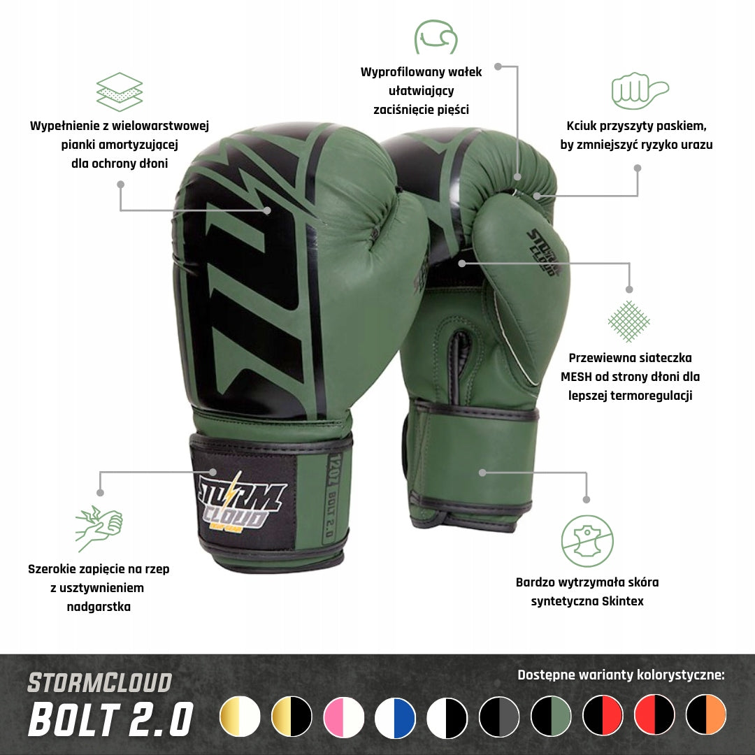 StormCloud Boxing Gloves Bolt 2.0 Blue 14oz Color blue