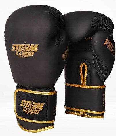 StormCloud Boxing Pro black/gold boxing gloves Weight of gloves 14 oz