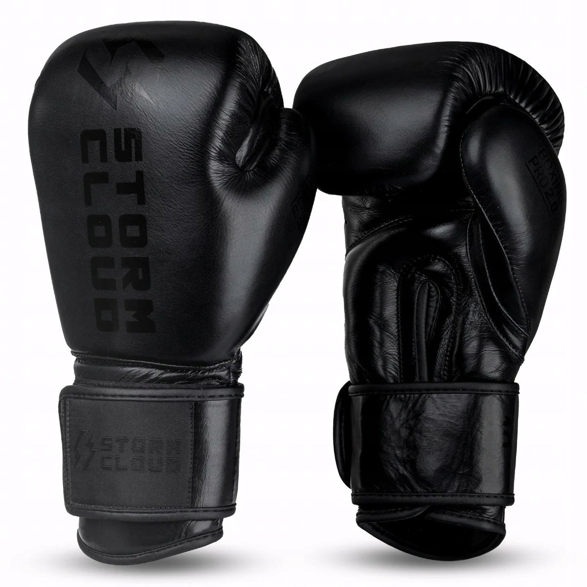 StormCloud Cowhide Leather Boxing Gloves Boxing Pro 2.0 Black 12oz