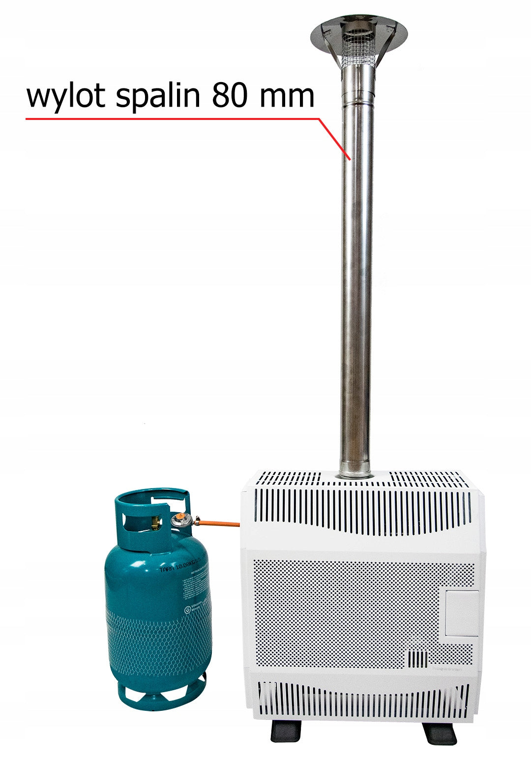 Stove, gas heater 9kW Cylinder stove