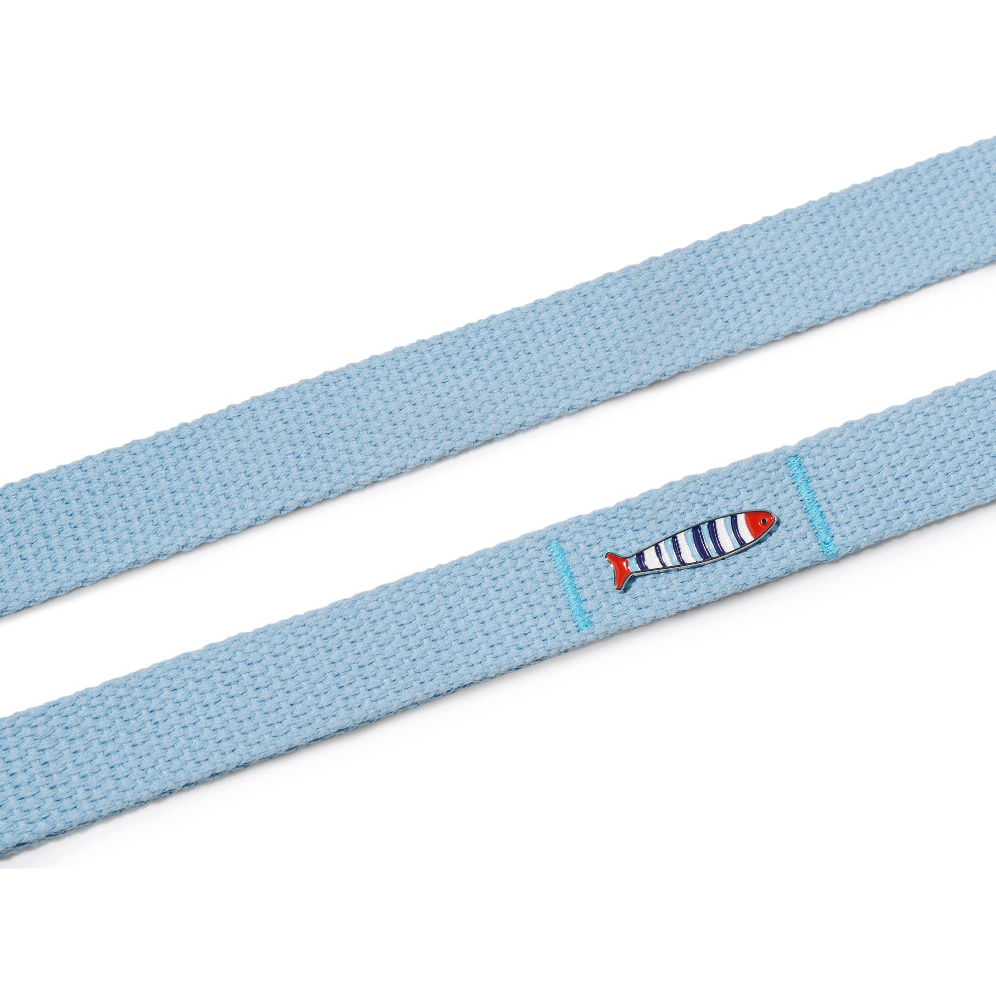 Straight leash light blue pin Fish John Dog Lisbon 3 m wide 2,5 cm Packaging status original