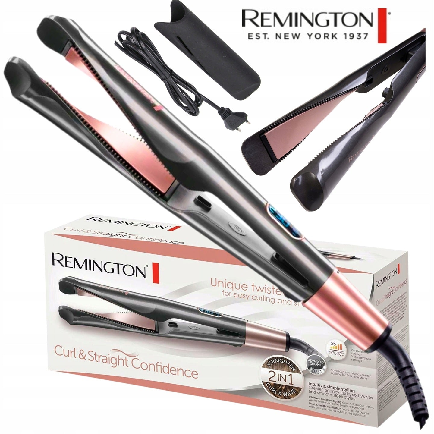 Straightener and curling iron Remington S6606B 2in1 ceramic ionization