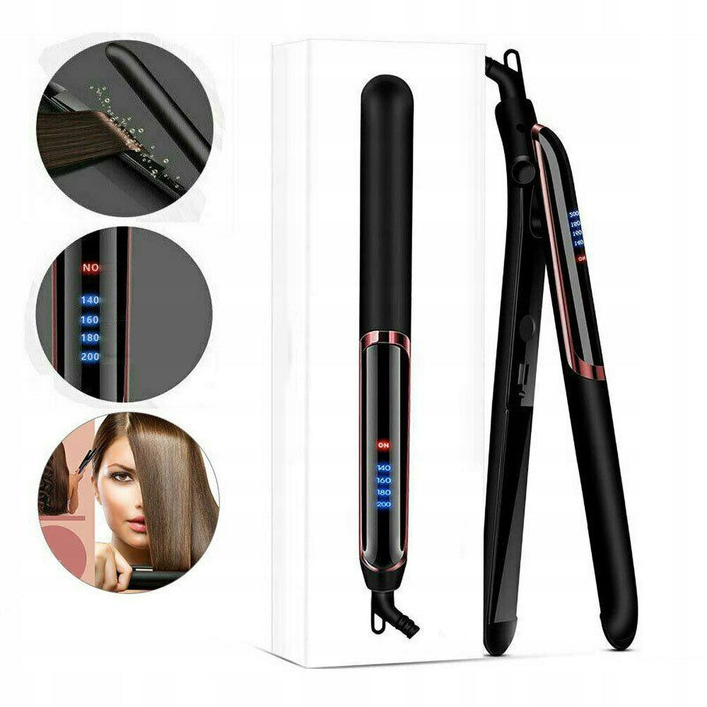 Straightener for straight and curly hair with internal curling iron Temperature control not specified