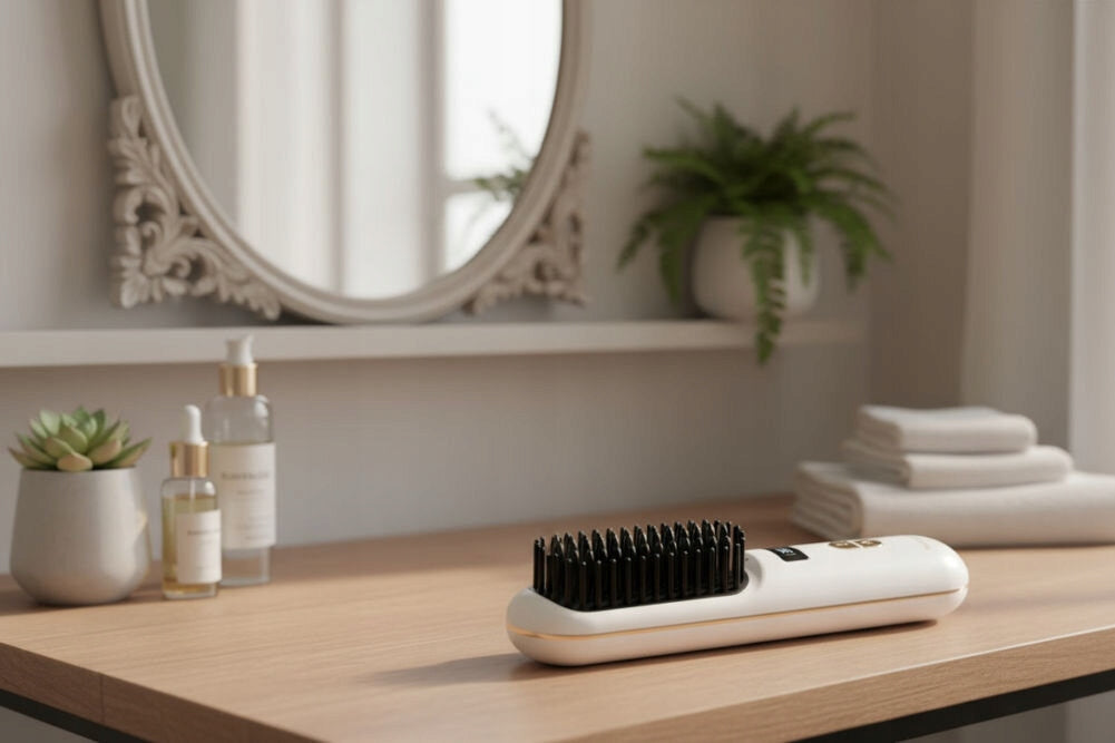 Straightening brush BEAUTYME HSC950W Model Keratin Intense HSC950W