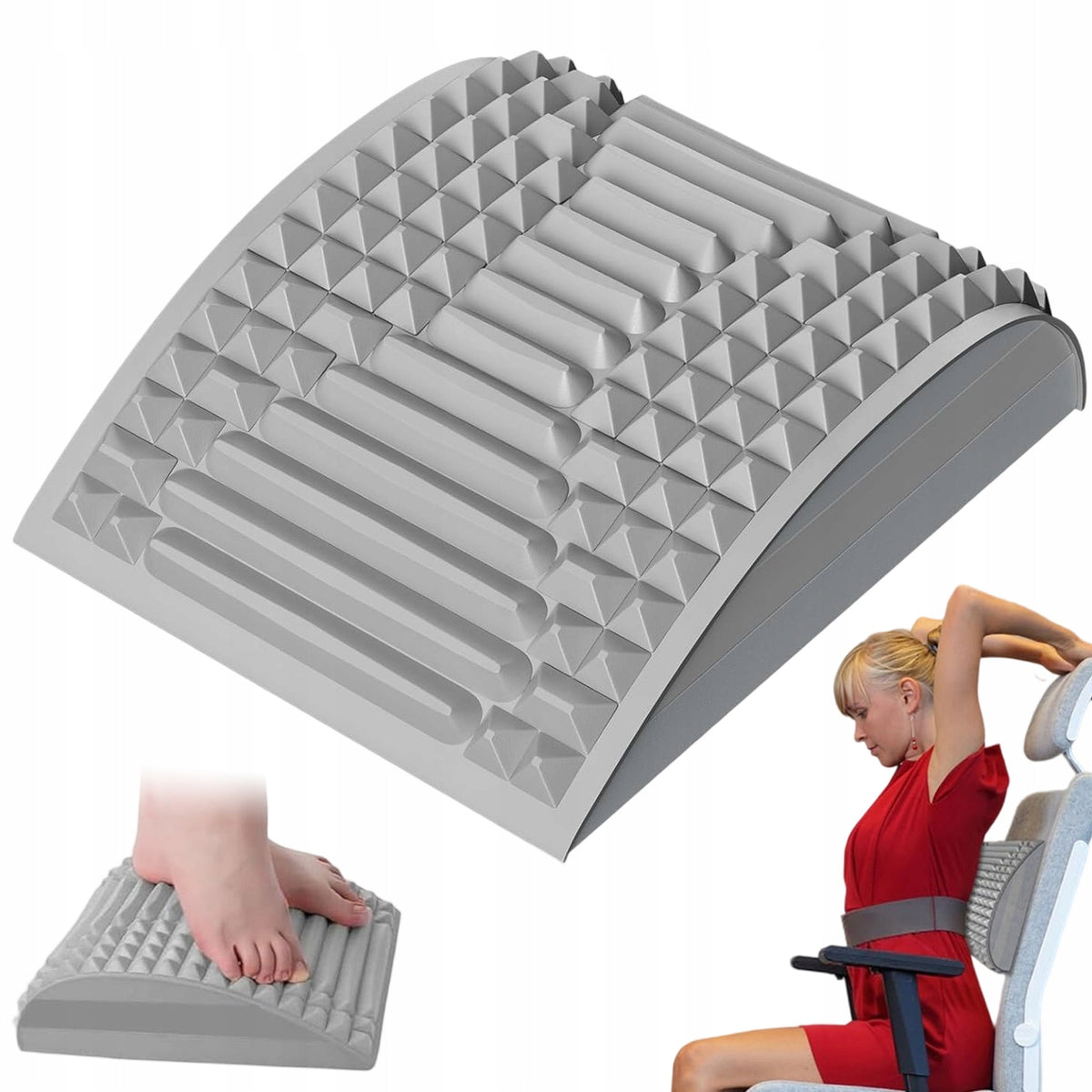 Stretcher For Neck, Back And Lumbar Section With Multiple Massage Points