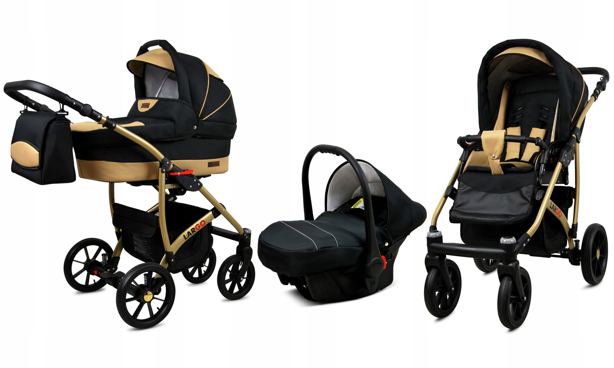 Stroller 3in1 BabyLux LARGO ALU stroller gondola car seat light Manufacturer code 5904905104564