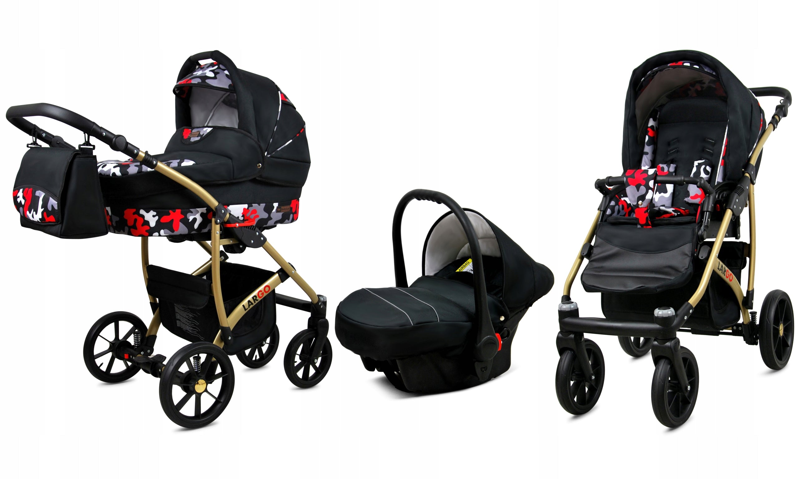Stroller 3in1 BabyLux LARGO ALU stroller gondola car seat light Manufacturer code 5904905104656