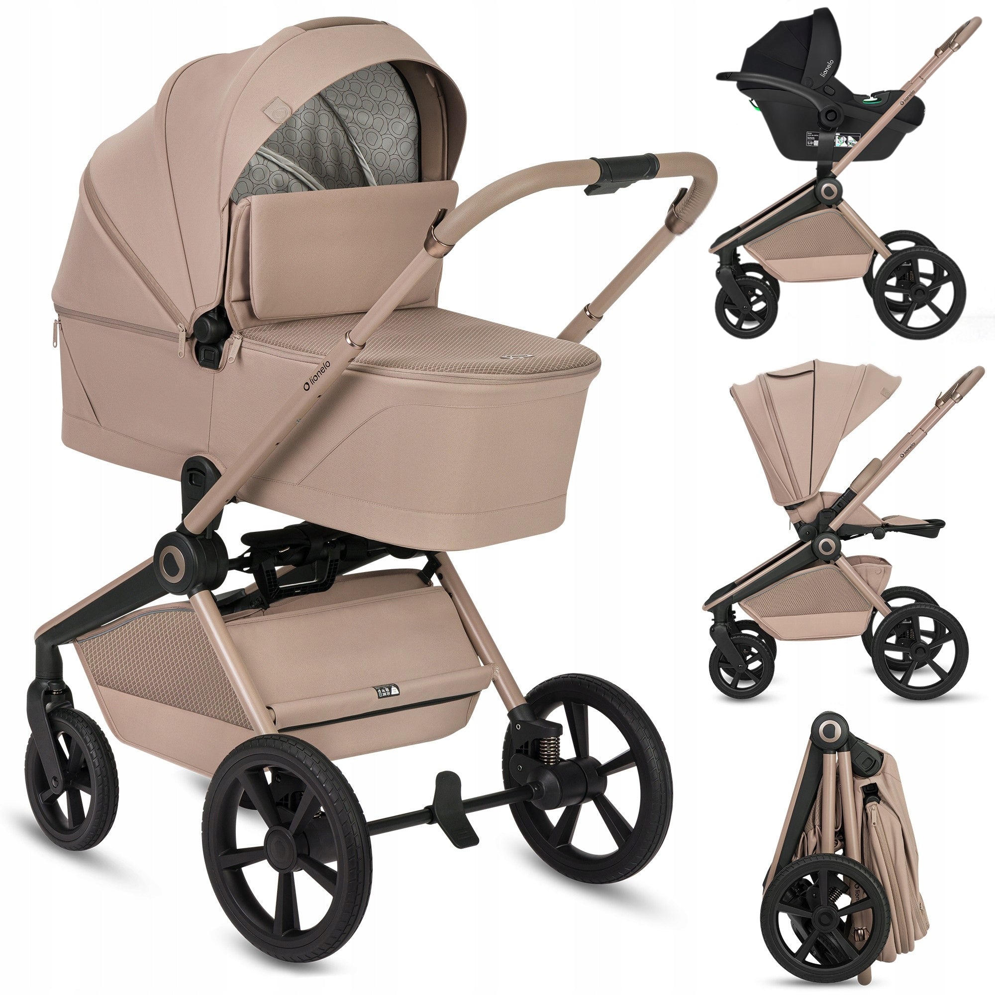 Stroller 3in1 stroller FOLDING gondola seat Lionelo Freya