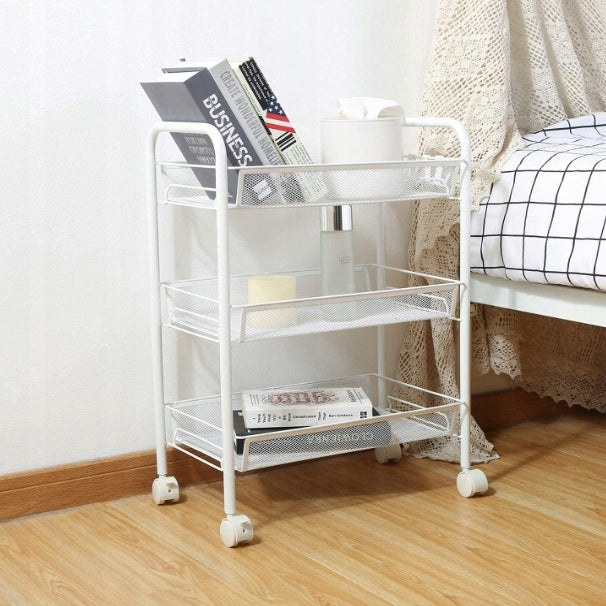 Stroller Helper Hairdressing Table Cosmetic SPA Mobile White on Wheels Furniture height 63 cm