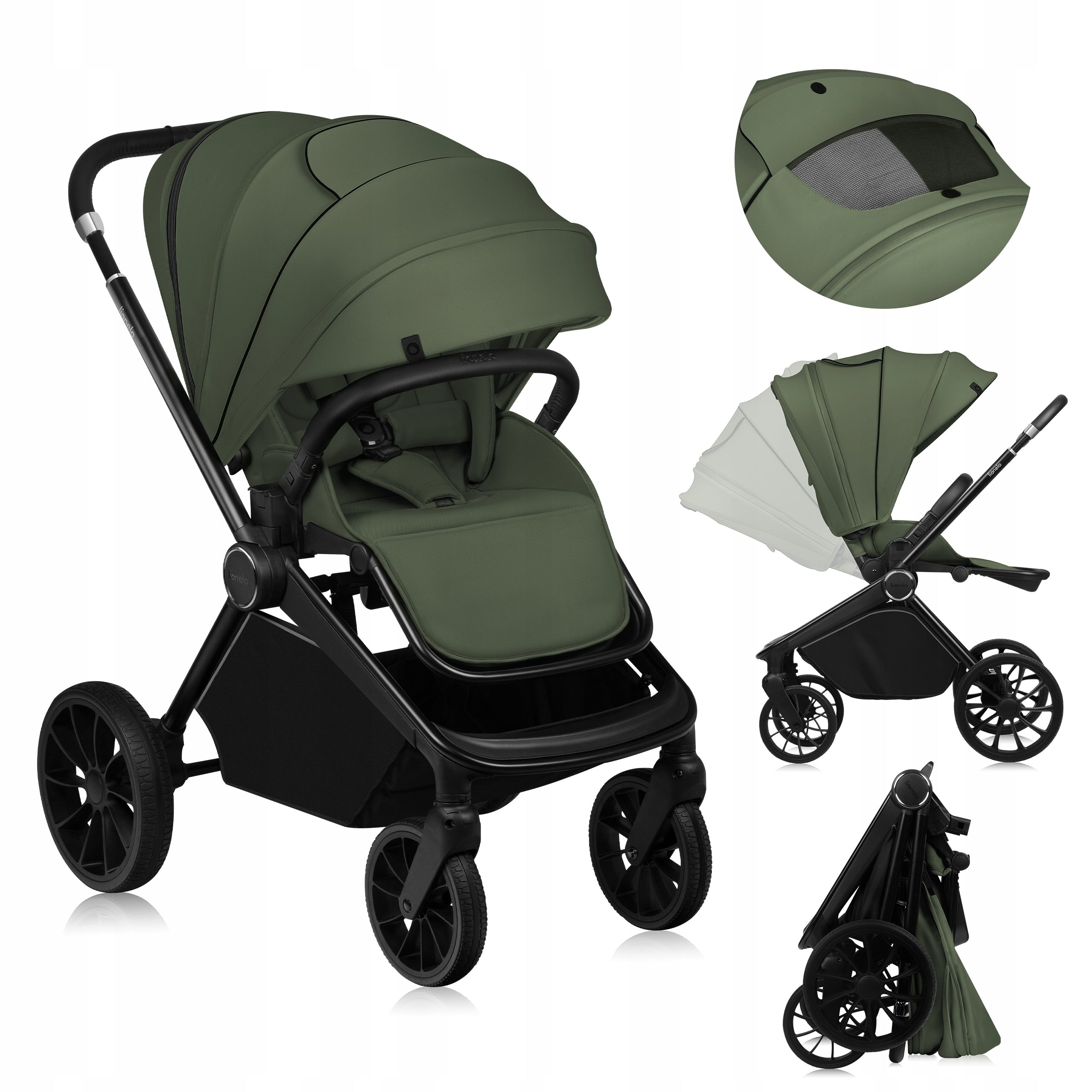 Stroller Lionelo Mika Plus - Green Olive