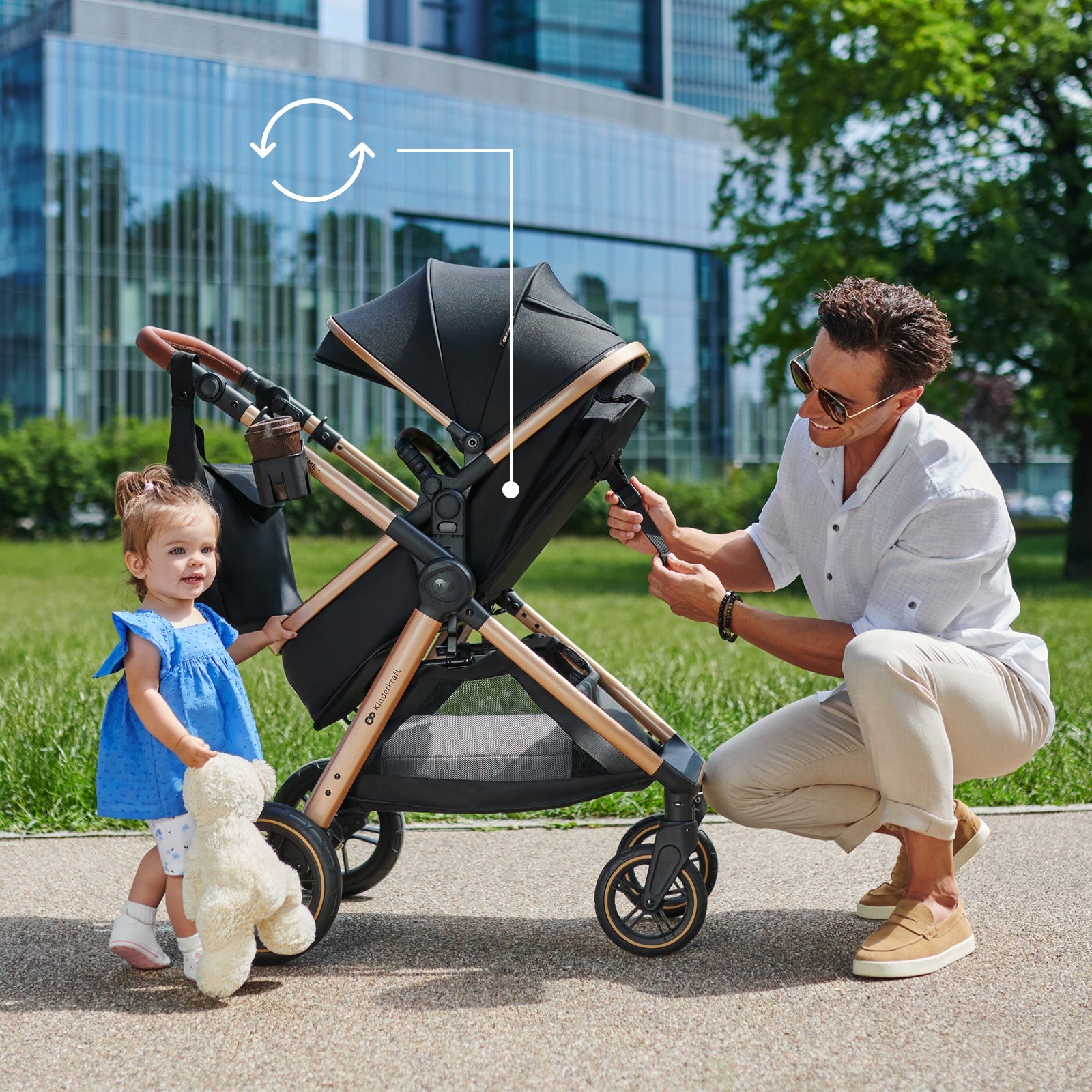 Stroller Multifunctional 3in1 Kinderkraft ESME PRO Stroller Seat MINK PRO 2 Manufacturer code KSESME00BEG300N