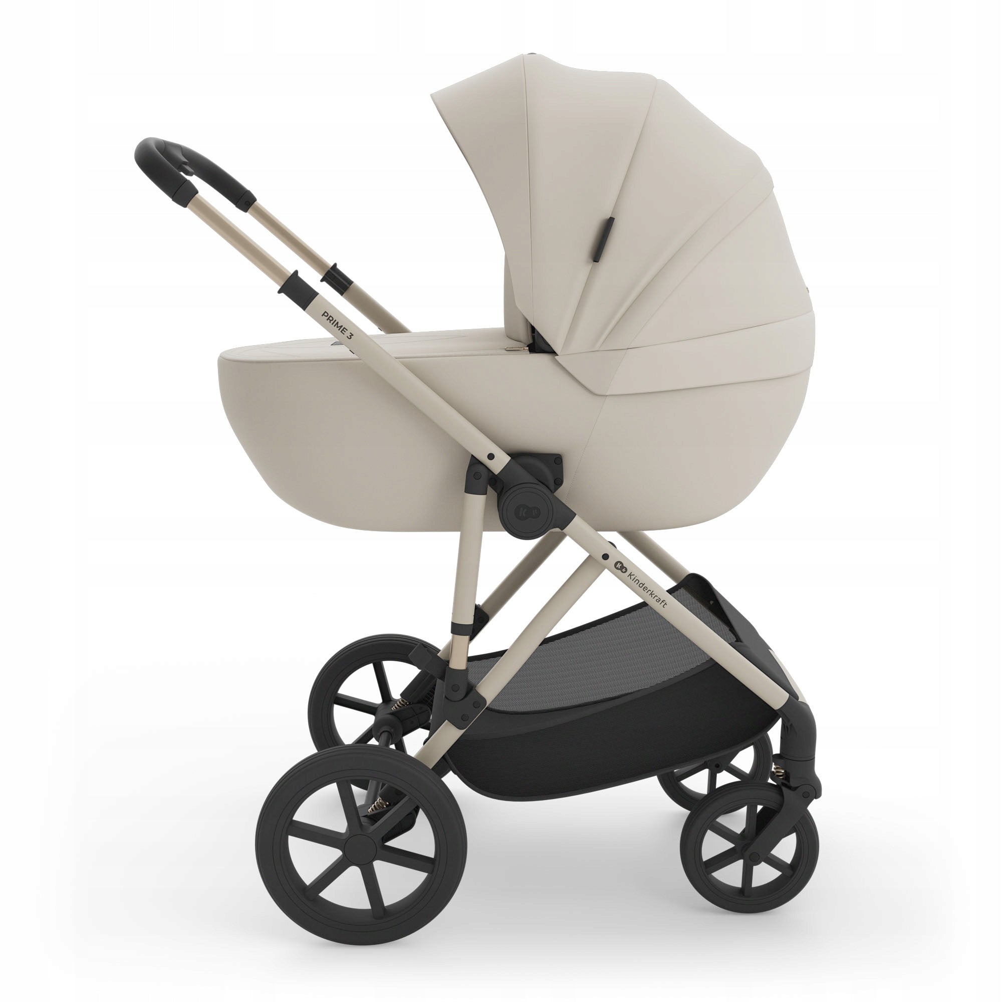 Stroller Multifunctional 3in1 Kinderkraft PRIME 3 Stroller Gondola Seat Beige Brand Kinderkraft