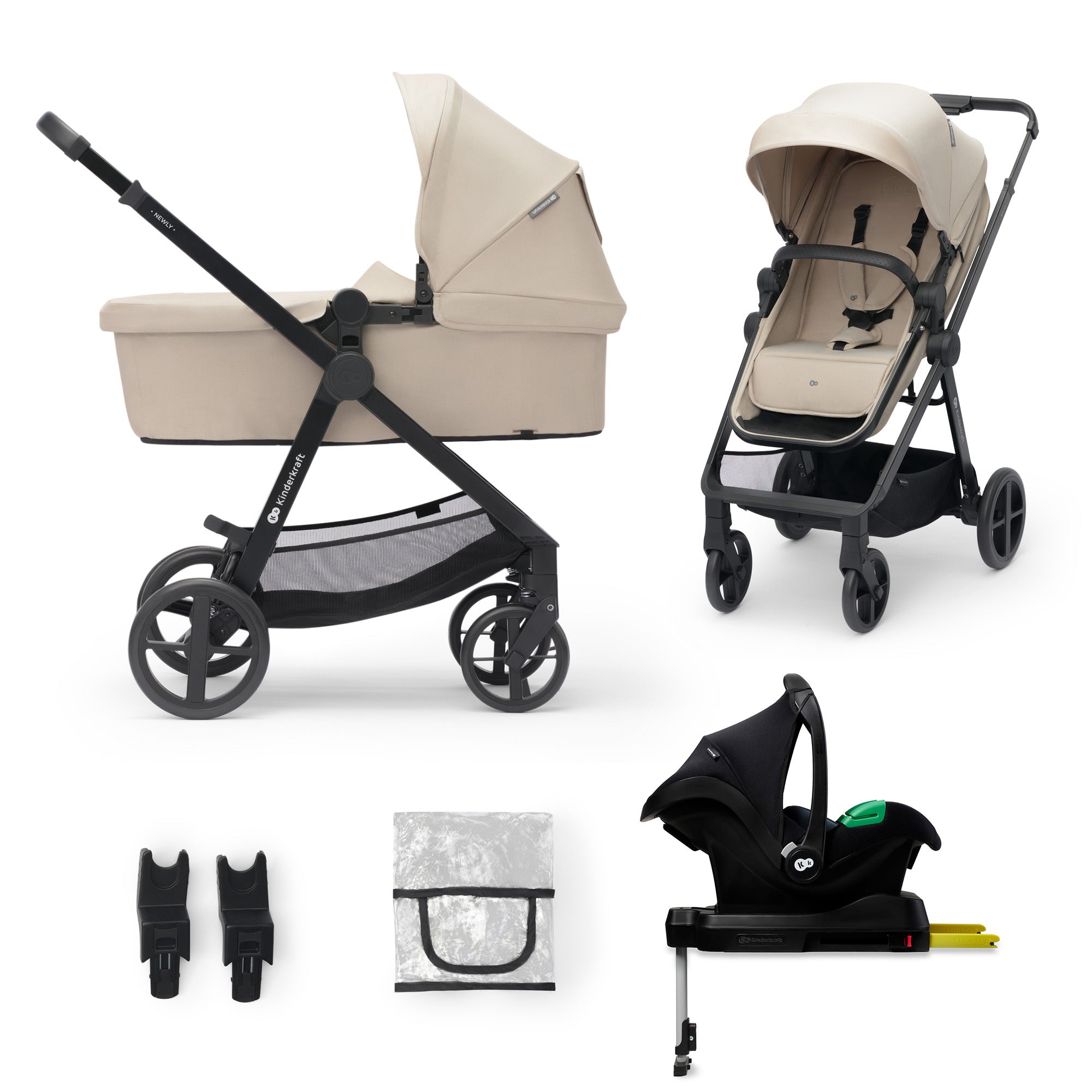 Stroller Multifunctional 4in1 Kinderkraft NEWLY Stroller Seat MINKPRO Beige