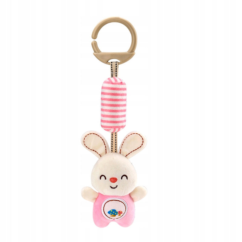Stroller Pendant with Ratchet Bunny Sensory Toy 0+
