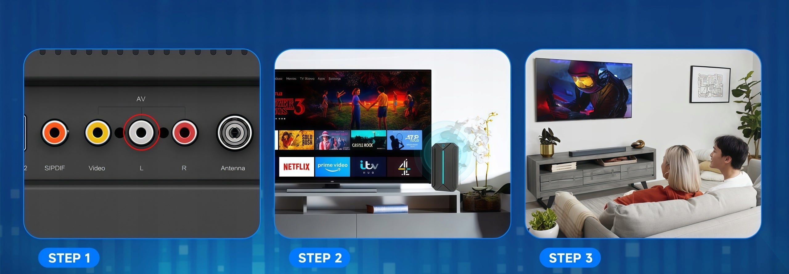 Strong DVB-T2 HEVC Room TV Antenna with 4K Amplifier ADAPTER Packaging status original
