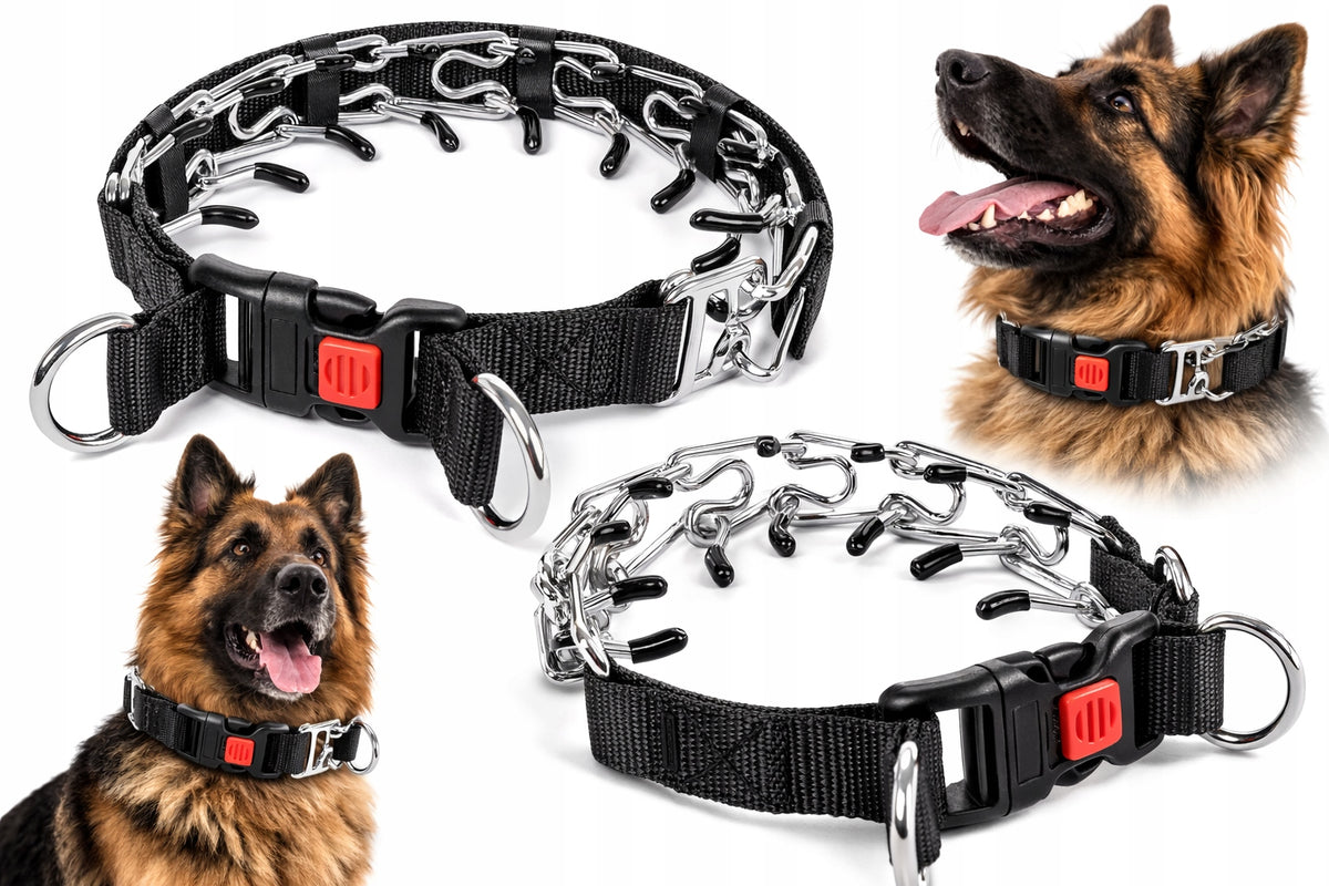Strong Dog Spike Training Collar with Metal Spikes Covers M
