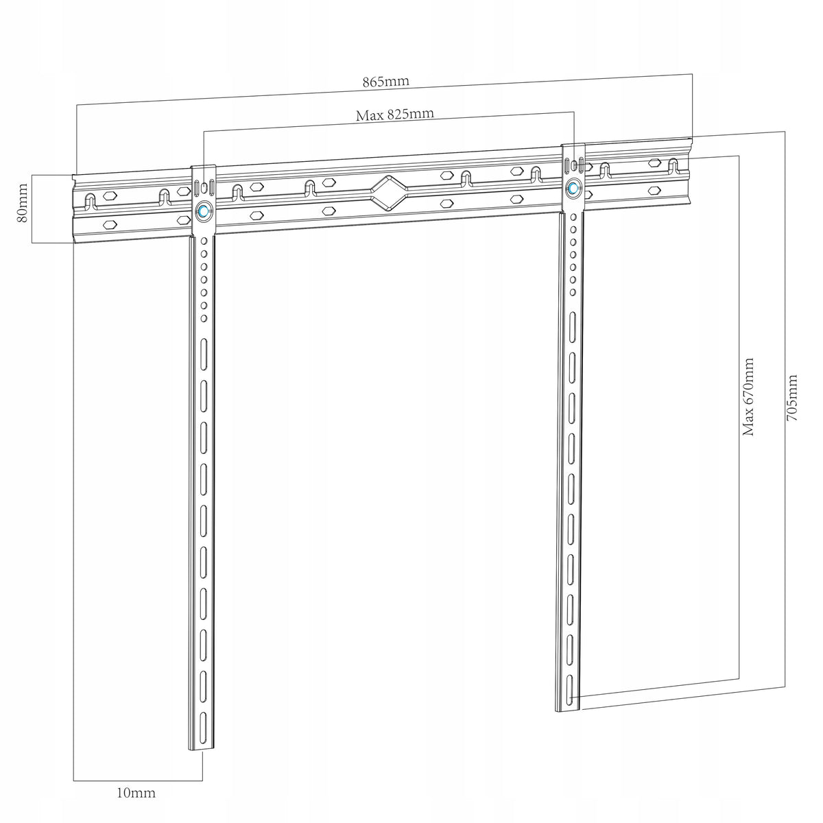 Sturdy Ultra Flat Wall Mount TV Mount 50″-90″ VESA TV Hanger Manufacturer code ULTRA-10F