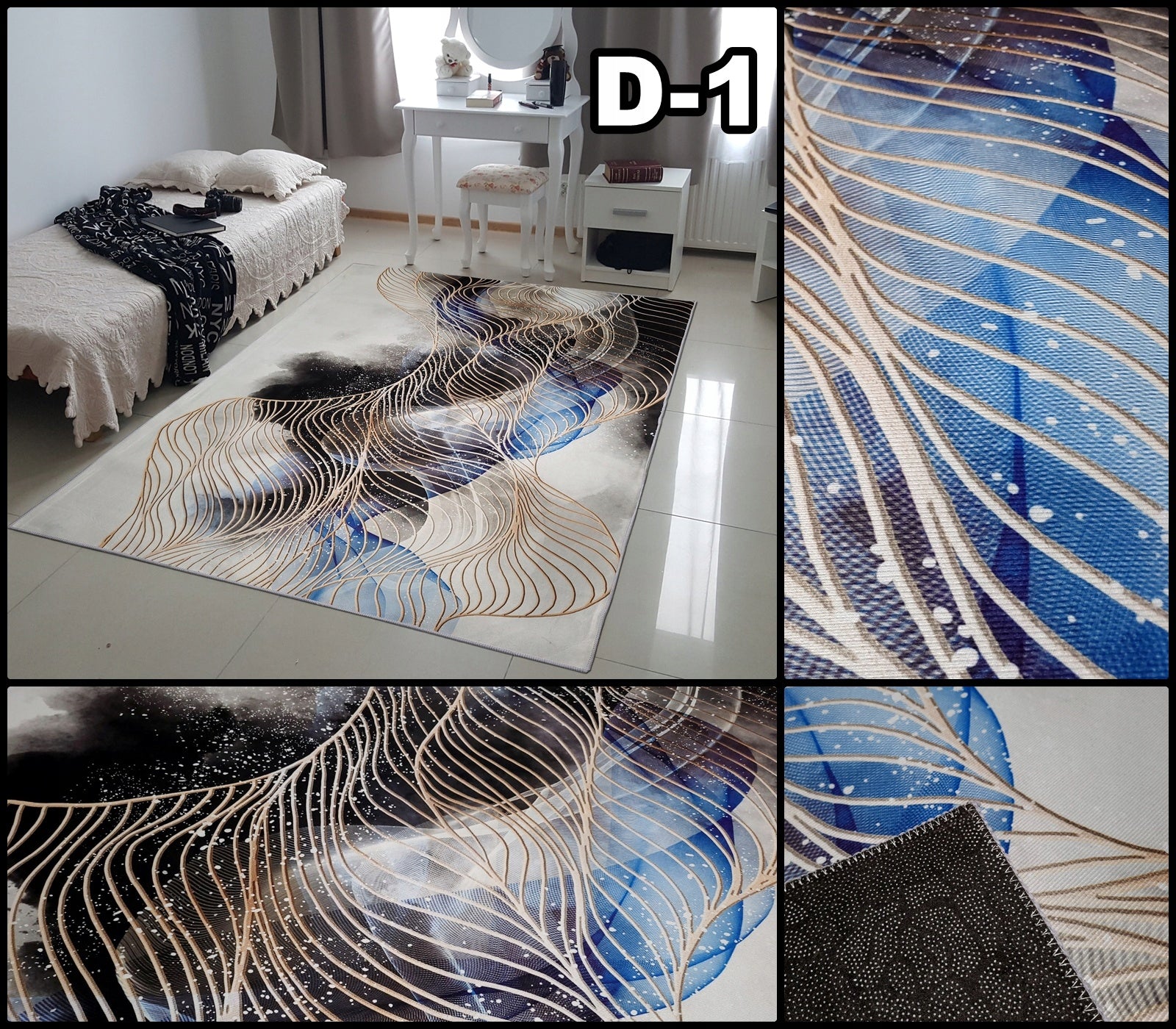 Stylish Carpet Fancy 120x160 Anti-slip Artdeco for room Various Designs! Brand no brand