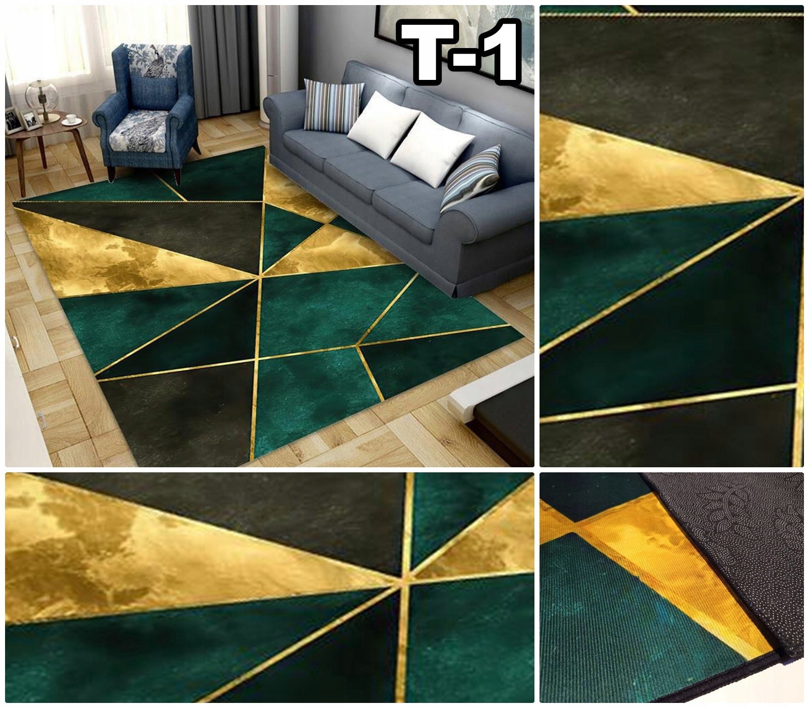 Stylish Carpet Fancy 120x160 Anti-slip Artdeco for room Various Designs! Length 160 cm