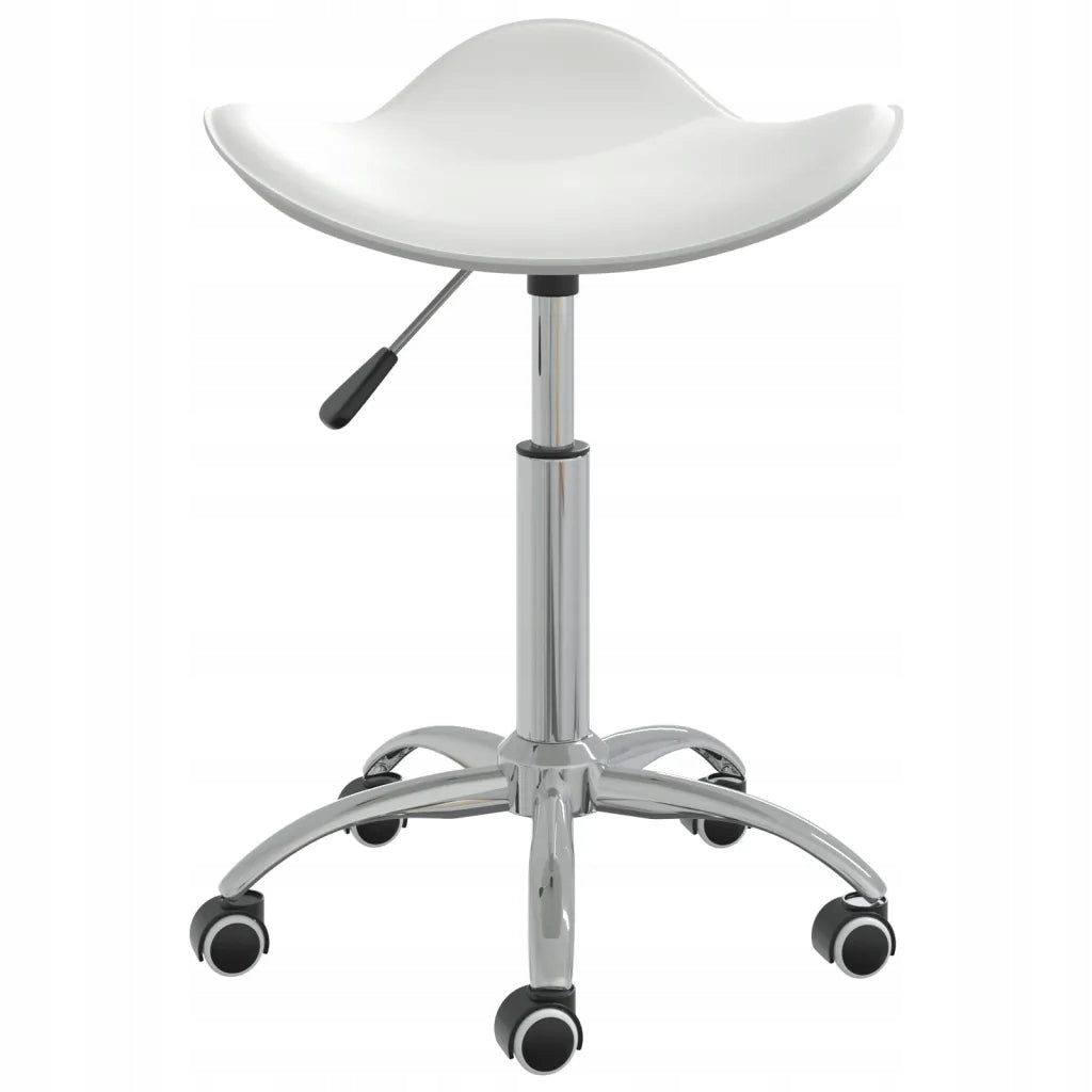 Stylish Rotary Cosmetic Stool with Wheels, White, 44x44x(46-57) cm Packaging status original