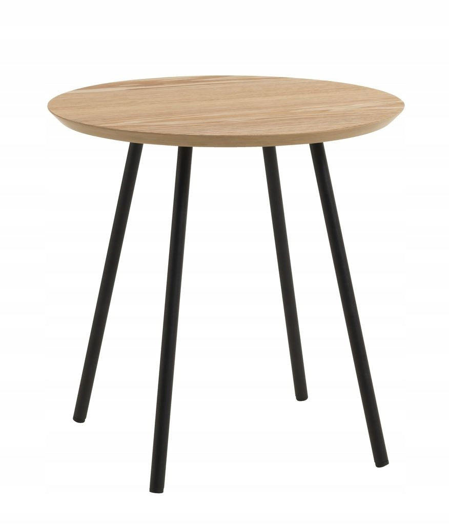 Stylish round table NYBO JYSK 40x40cm oak/black