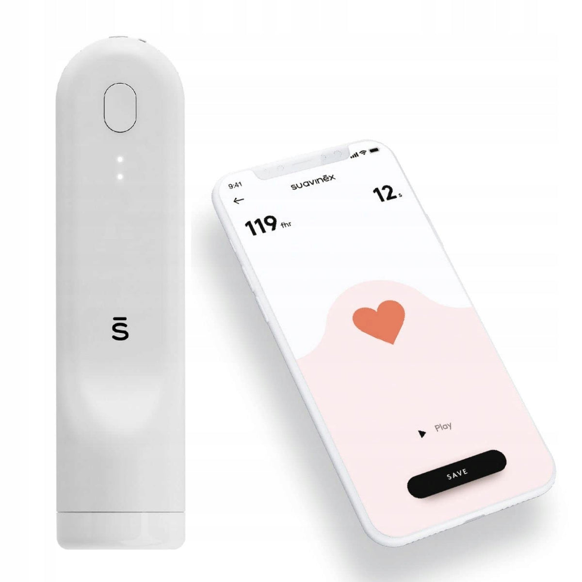 Suavinex Fetal Heart Rate Detector Wireless Rechargeable Bluetooth Medical device no