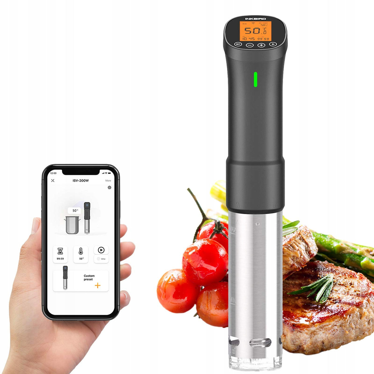 Submersible Cooking Circulator Sous Vide 1000W with Wi-Fi Temp Control