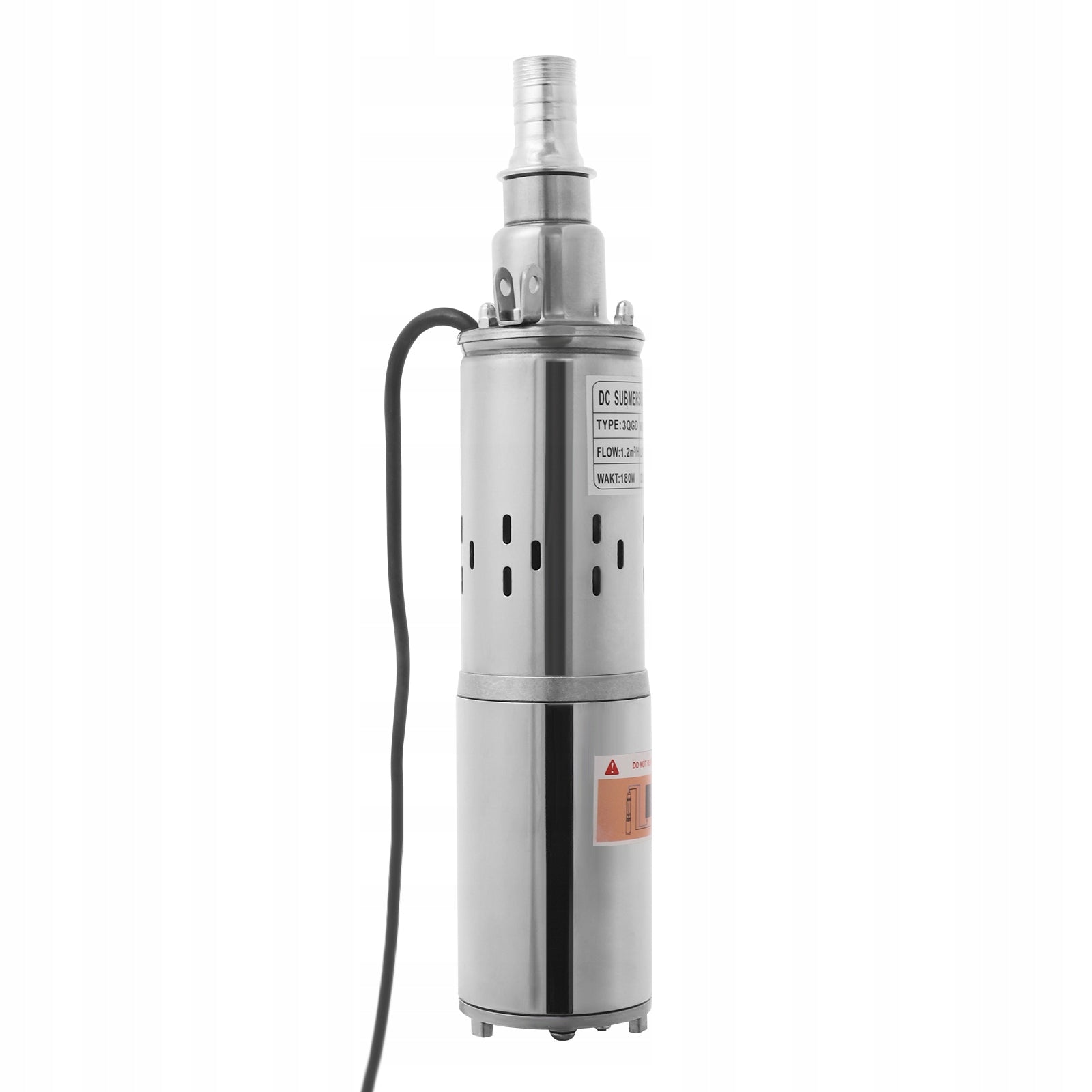 Submersible Water Pump 180W 12V 1.2m³/H 30m Lift Stainless Steel IP68