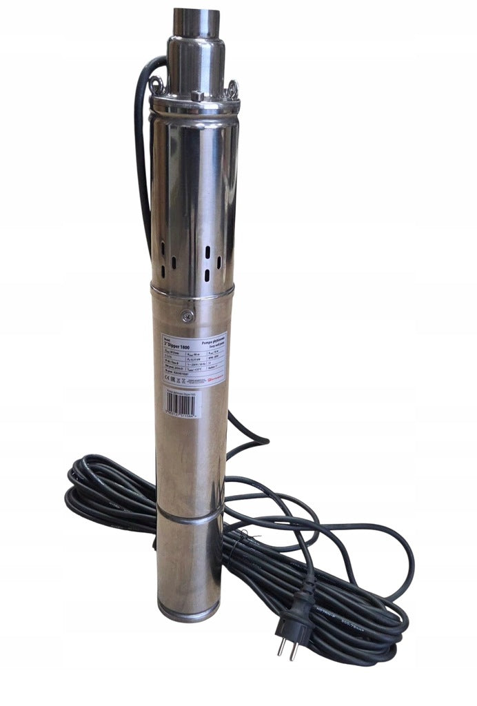 Submersible pump for Plot 3" Dipper 1800 550W 30L/min Cable 15m with Connector Pump type well