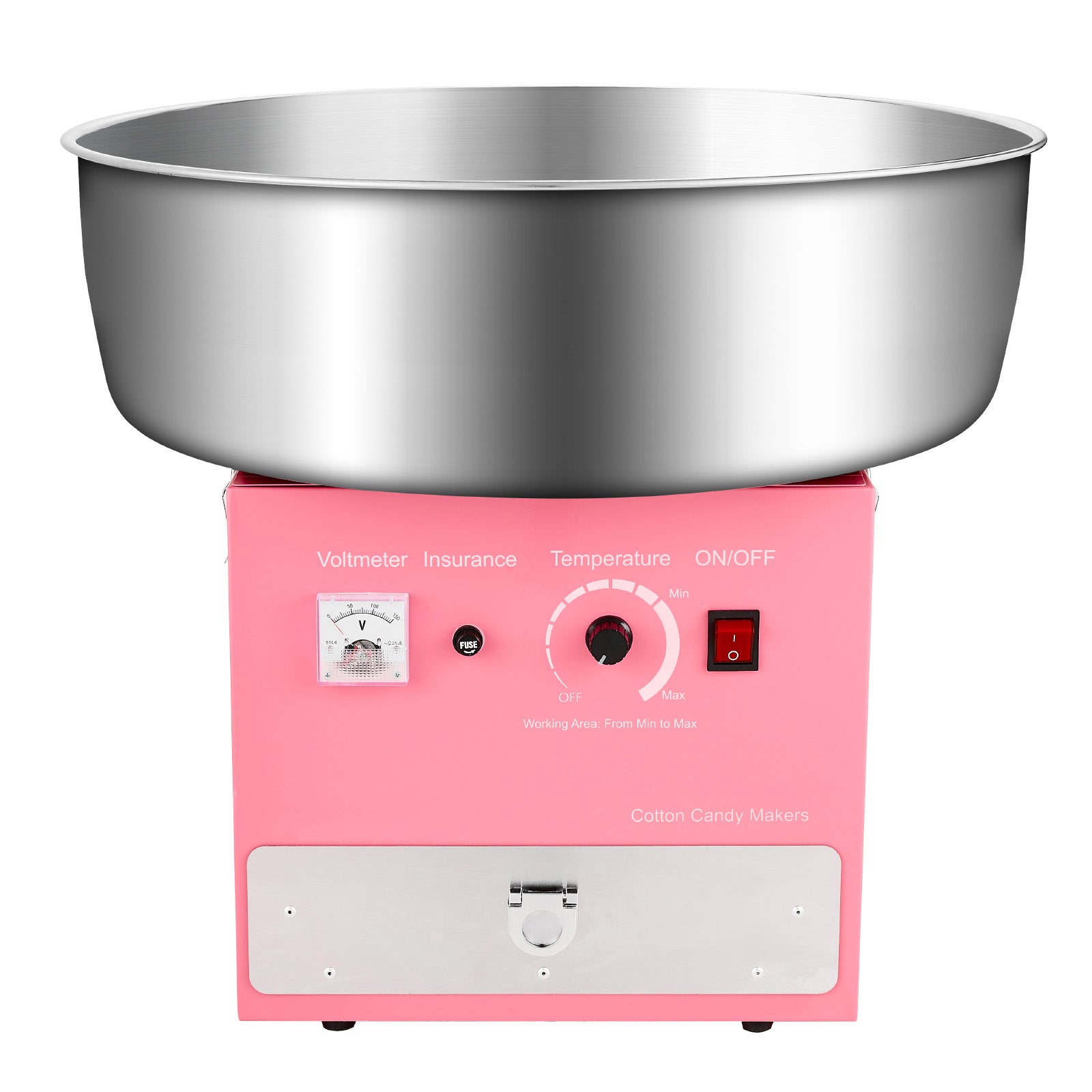 SucceBuy Cotton Candy Machine 1000W 52CM Pink With Temperature Control