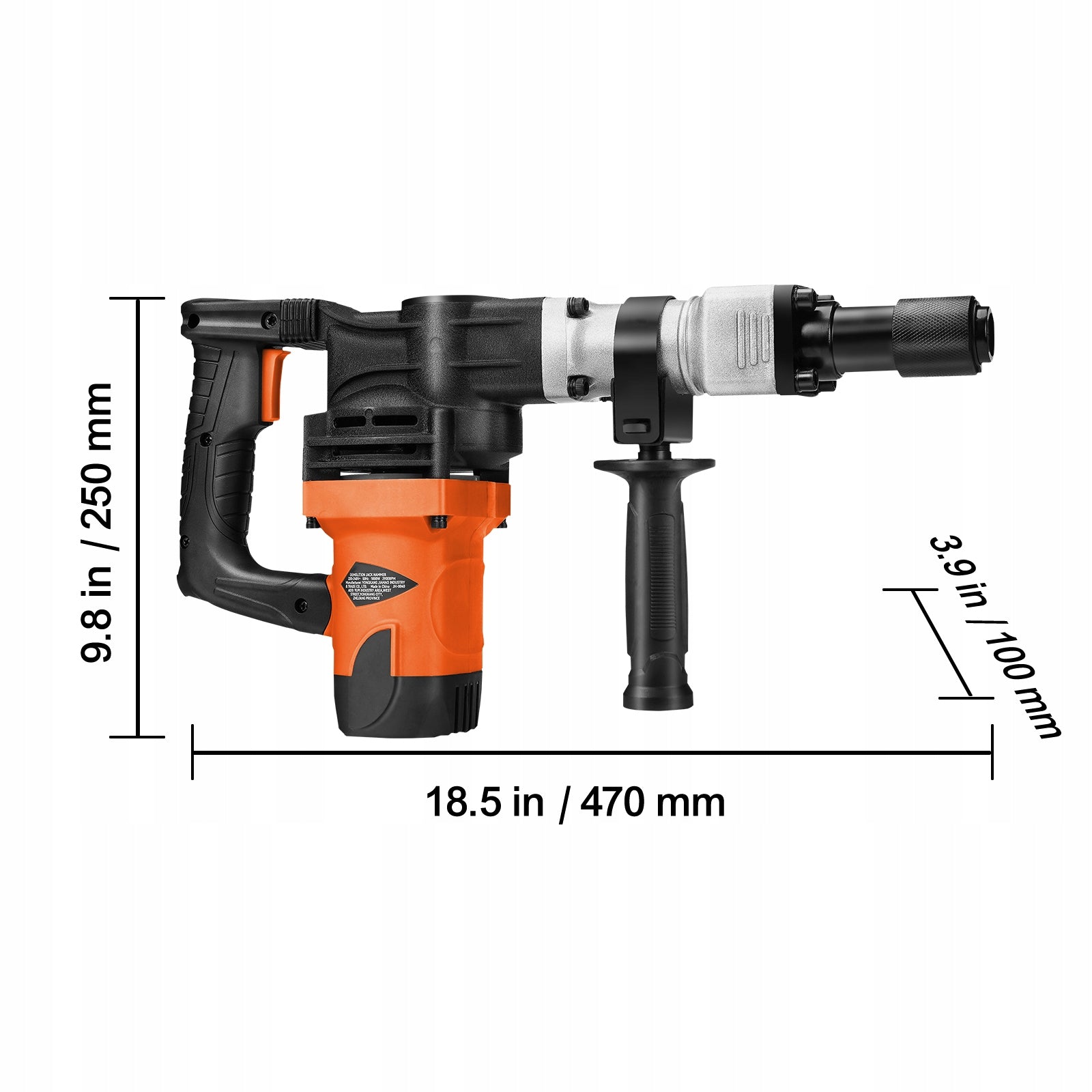 SucceBuy Demolition Hammer 1400W 19J 220V Electric With Shock Absorbing Handle Manufacturer code X581X1X2140