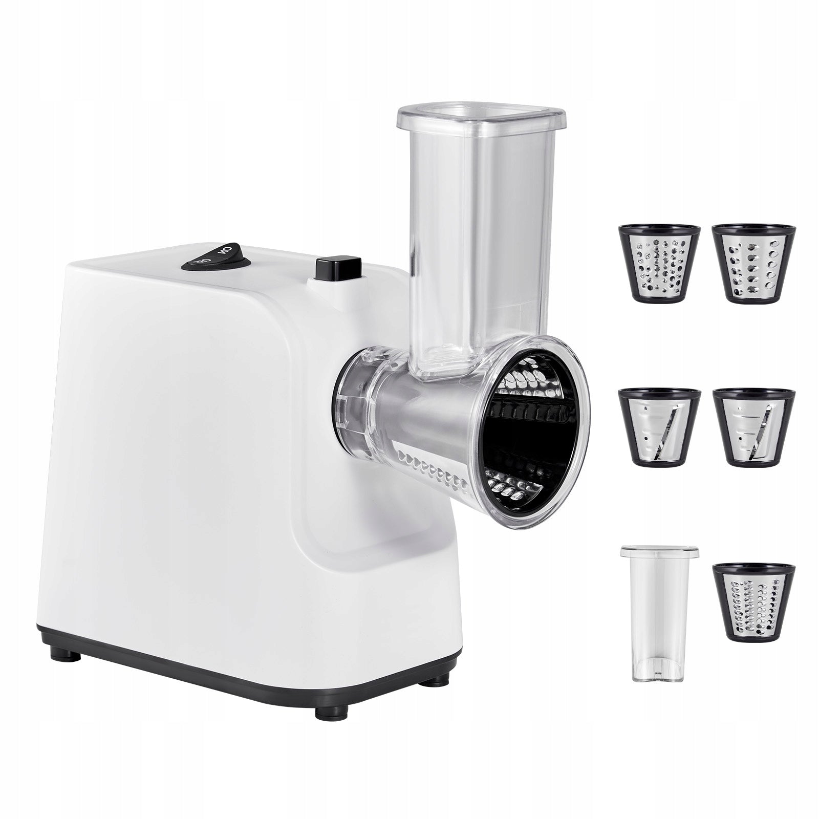 SucceBuy Electric Vegetable Slicer 200W With 5 Steel Blade For Kitchen