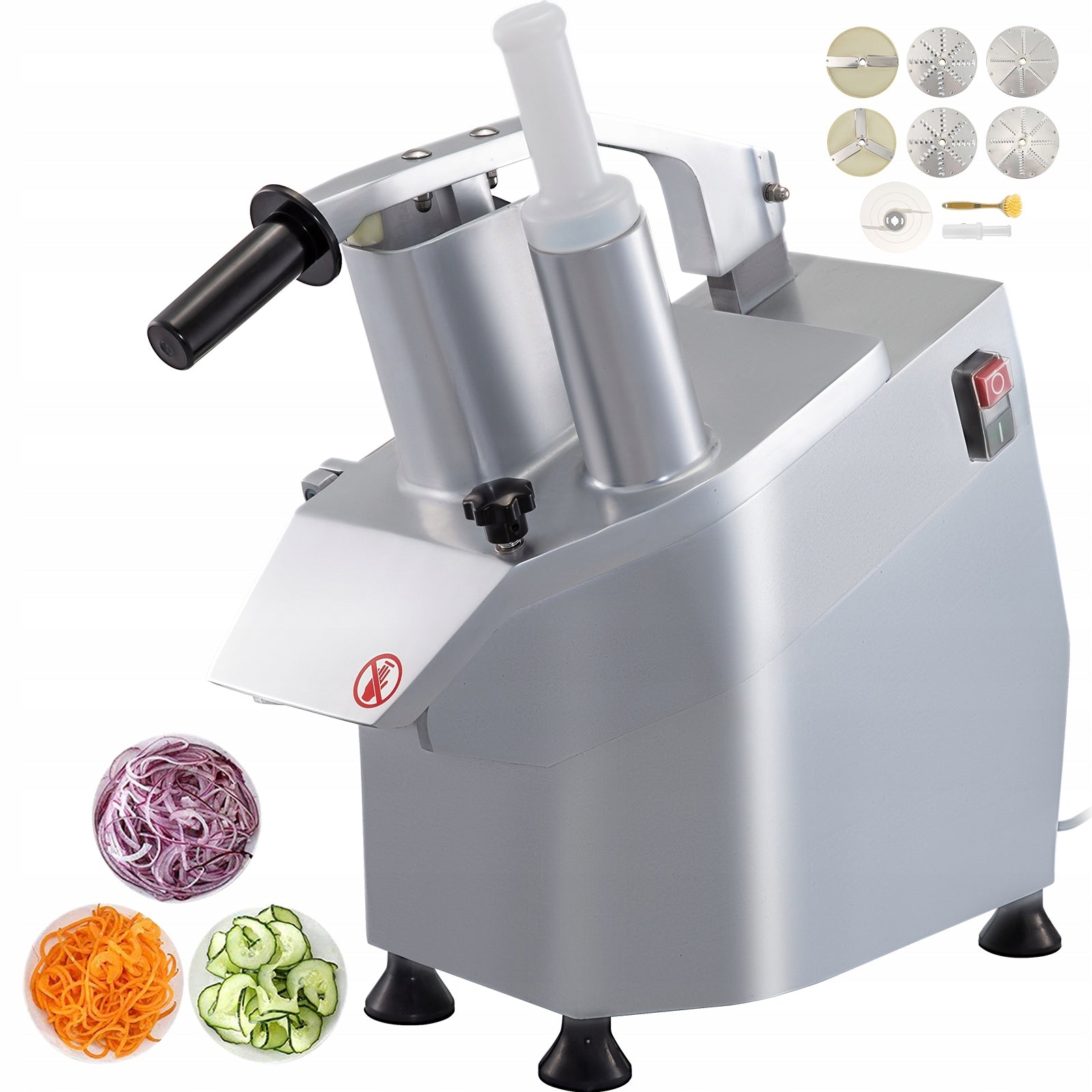 SucceBuy Electric Vegetable Slicer 550W Soft Cheese Grater Dominant color silver