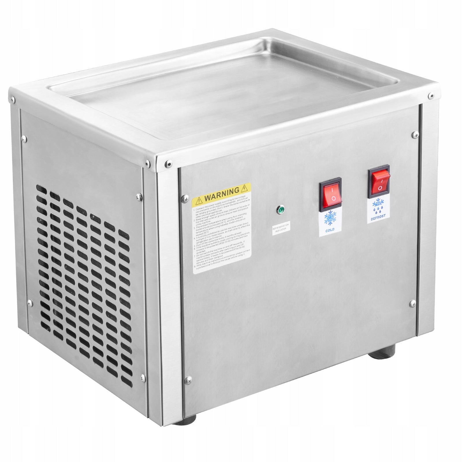 SucceBuy Fried Ice Cream Machine 28x24x2CM With Compressor And 2 Scrapers