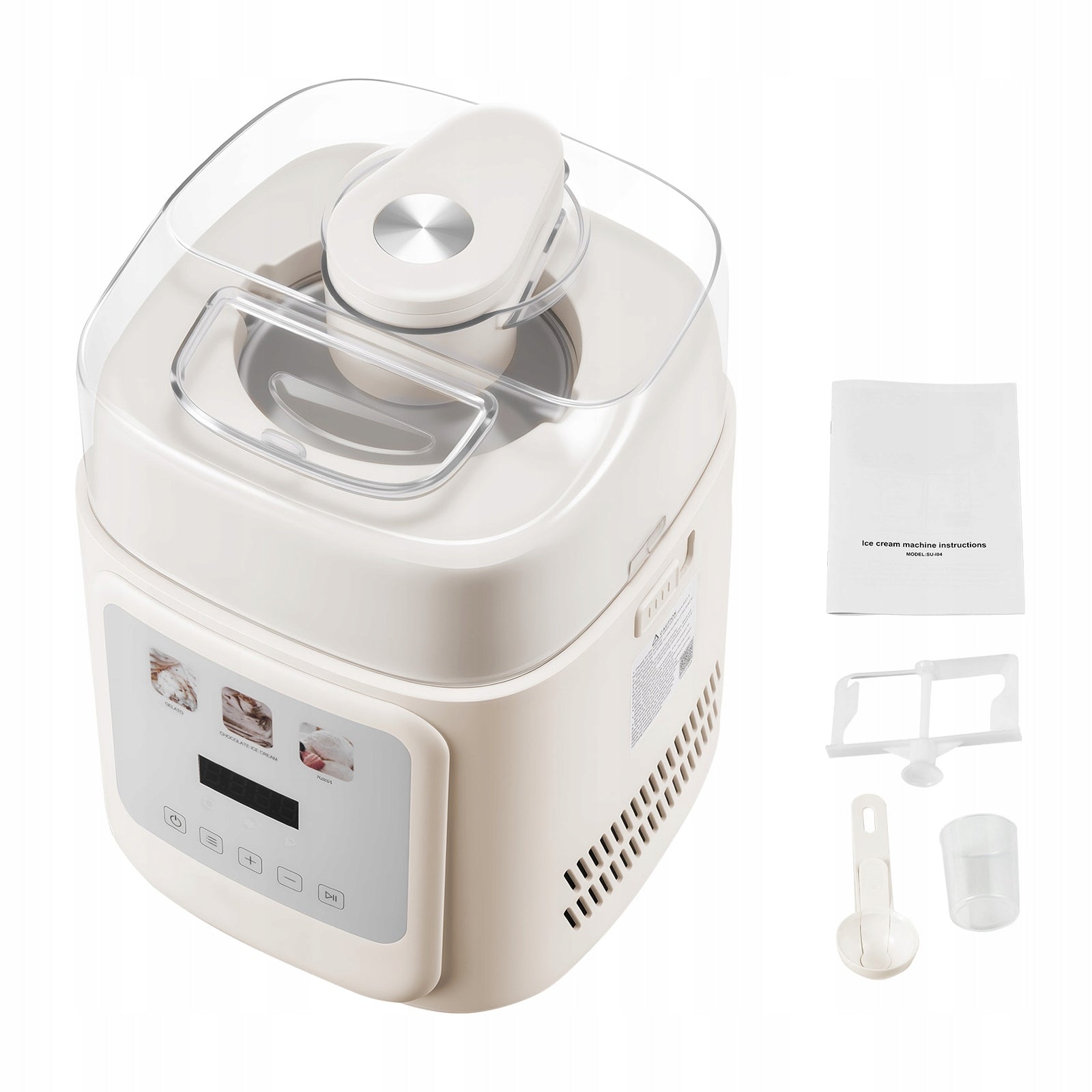 SucceBuy Ice Cream Machine 0.94L Automatic 4in1 With Built-in Compressor Manufacturer code JYYSJSBQLJ1K0F
