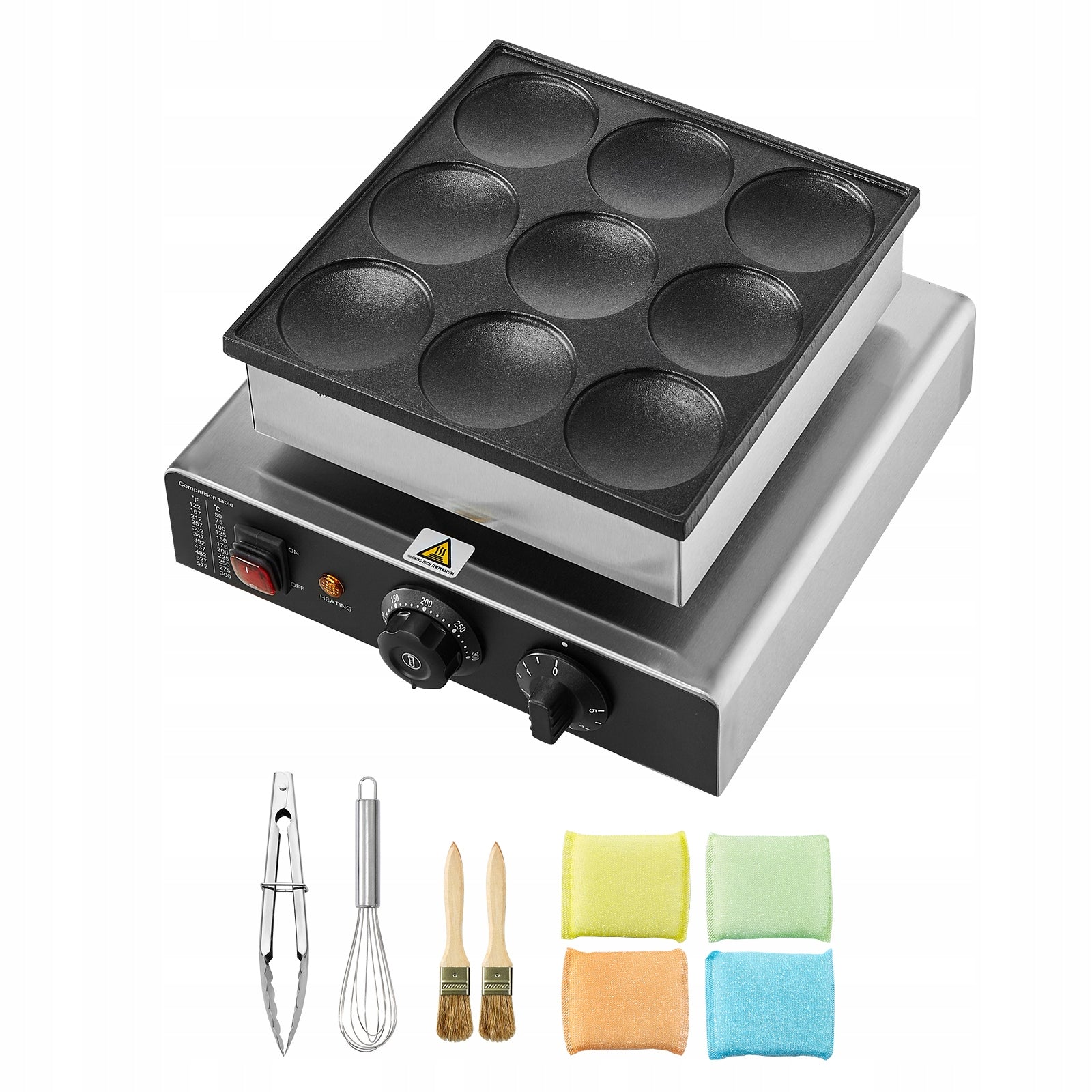 SucceBuy Pizza Machine 9 Holes 320x300x180MM Stainless Steel Silver Brand no brand