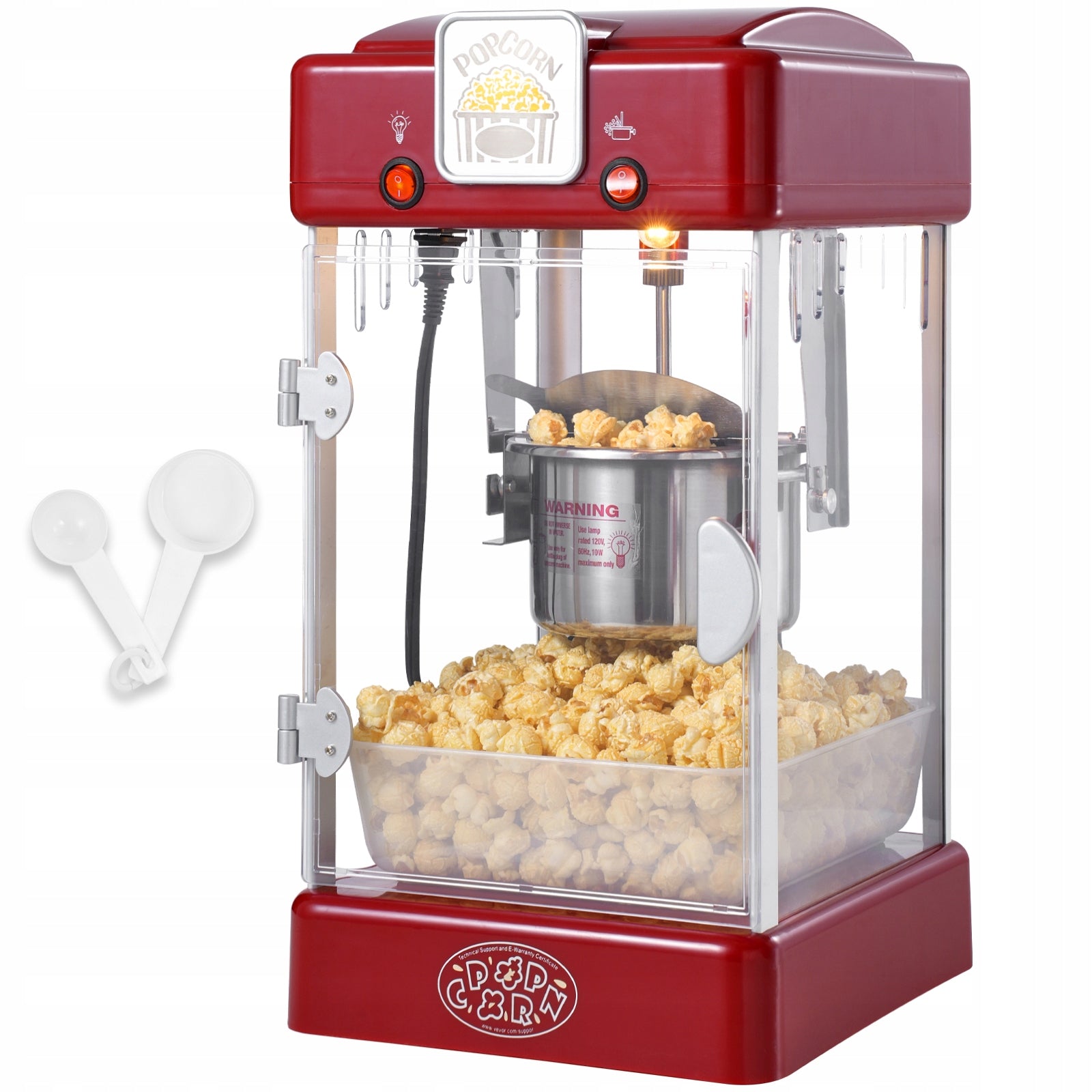 SucceBuy Popcorn Machine 2.5OZ Popcorn Machine Cinema Popcorn 300W Brand no brand