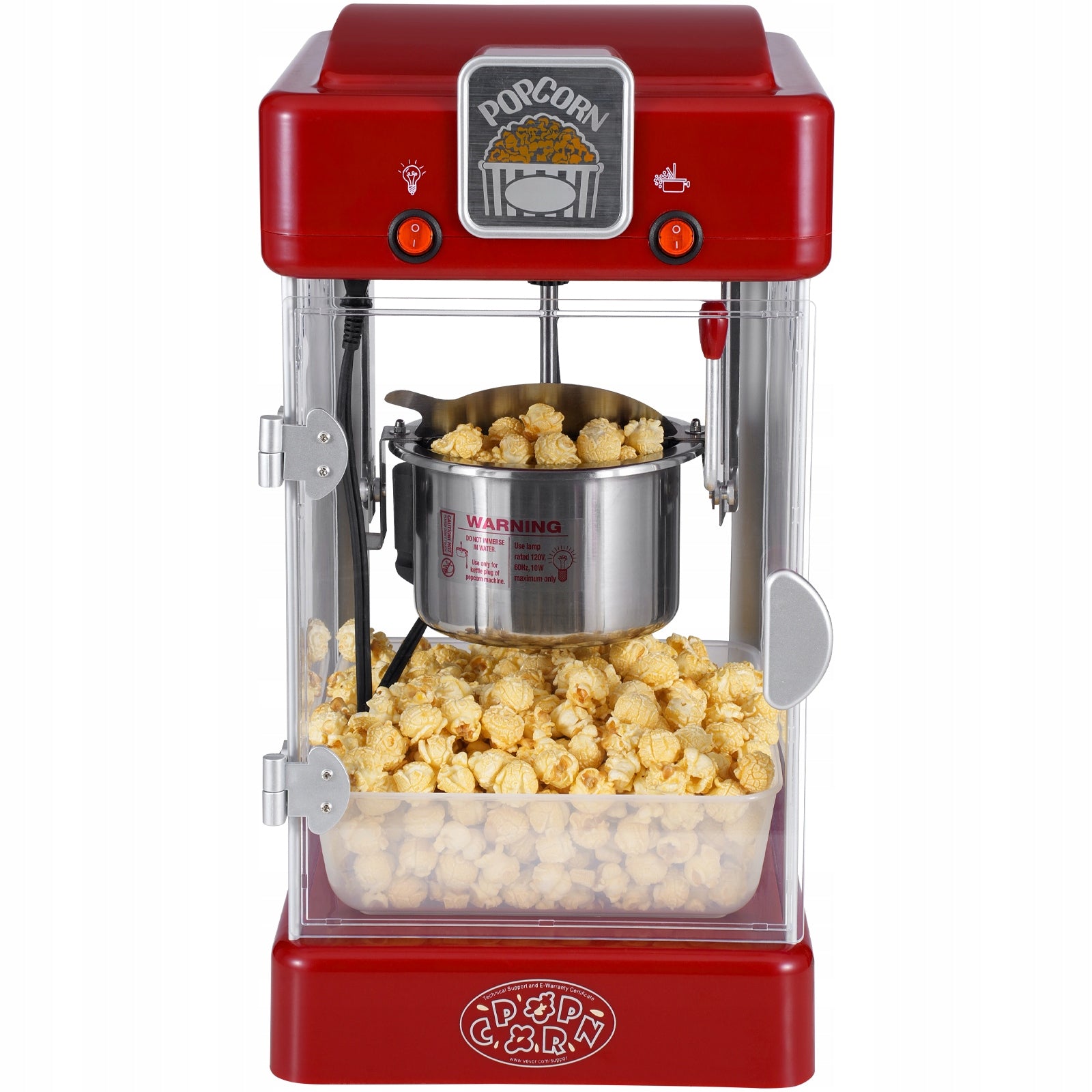 SucceBuy Popcorn Machine 2.5OZ Popcorn Machine Cinema Popcorn 300W