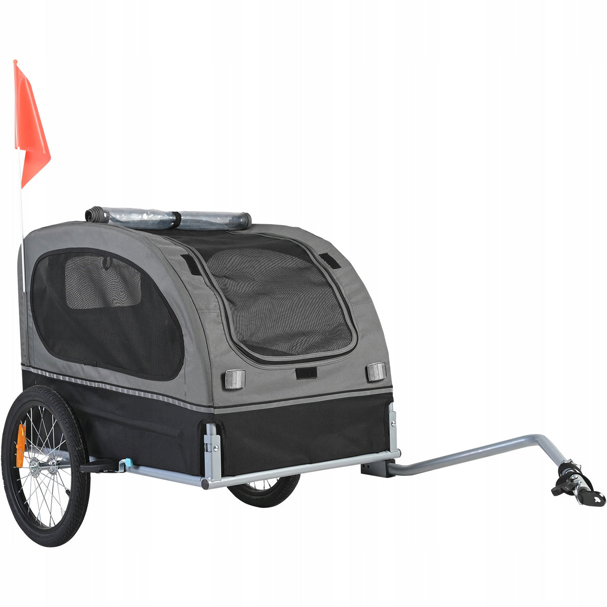 SucceBuy TrailerFor Dog Folding Black And GreyMaximum Load40KG Brand no brand