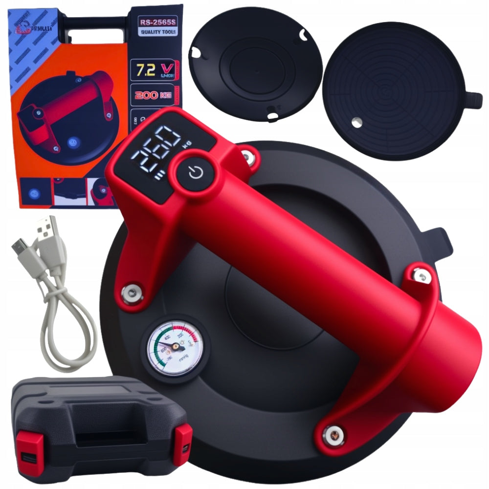 Suction cup for cordless tiles with LCD diameter 200 mm lifting capacity 200 kg