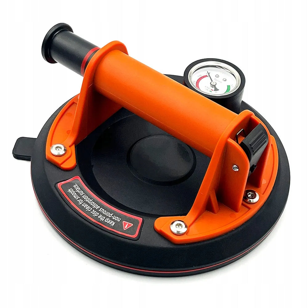 Suction cup with pressure gauge for glass tiles and stoneware 200kg FOR GLASS GLAZE SOLID Manufacturer code Przyssawka-do-glazury-manometrem-200kg