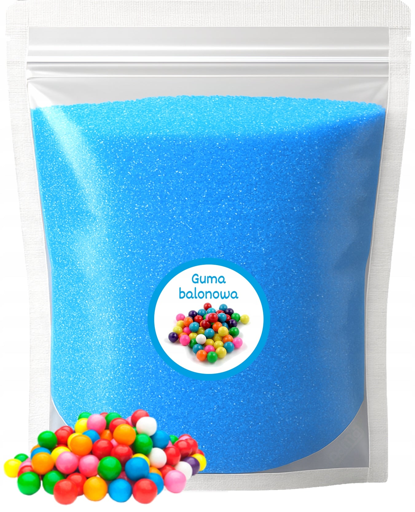 Sugar 5kg Blue Cotton Candy BALLOON GUM Colorful Doypack Dry