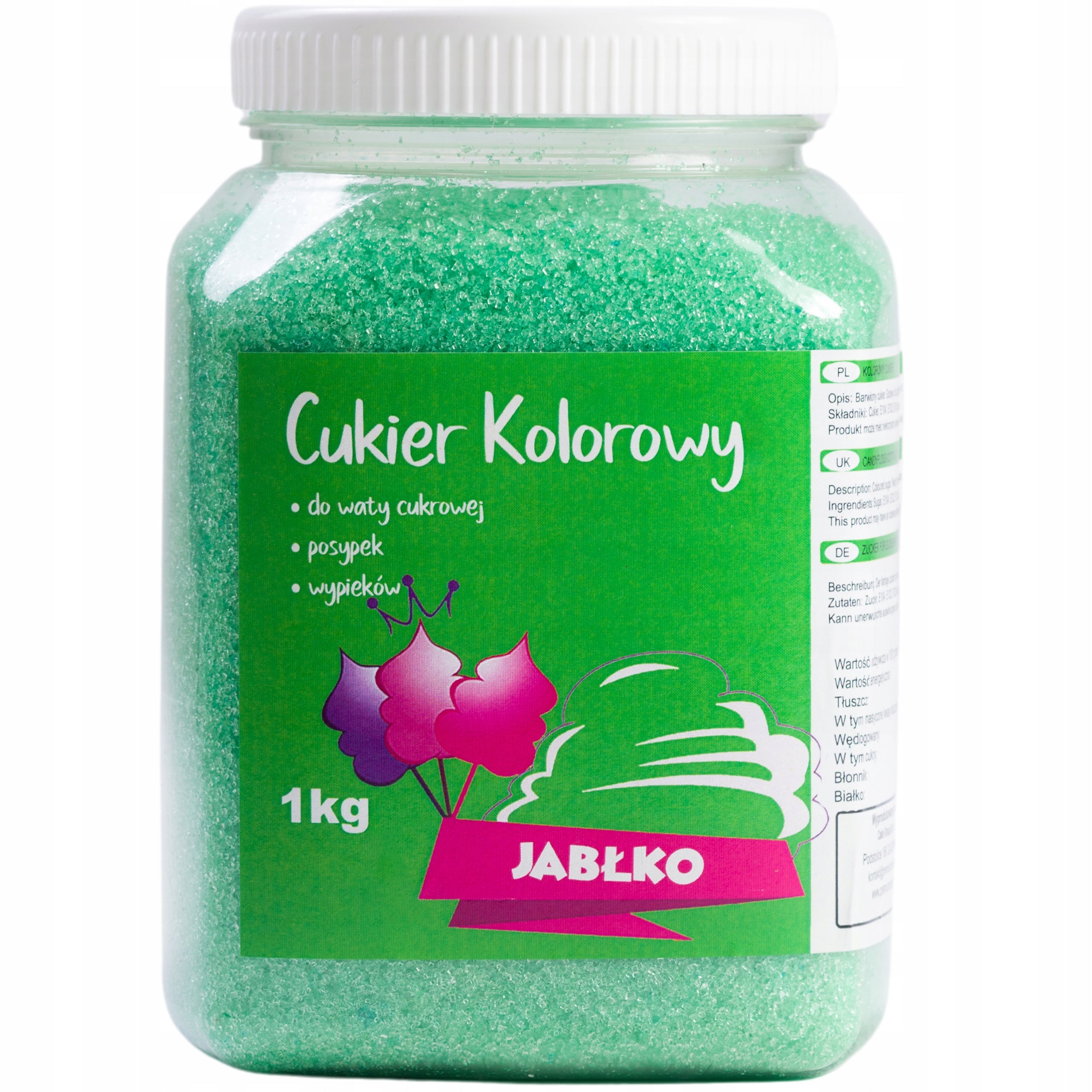 Sugar for cotton wool - Apple 1kg