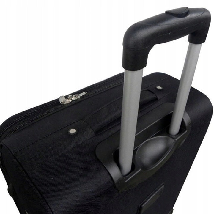 Suitcase Medium Codura On 2 Wheels Checked Luggage Black and Red Brand RGL