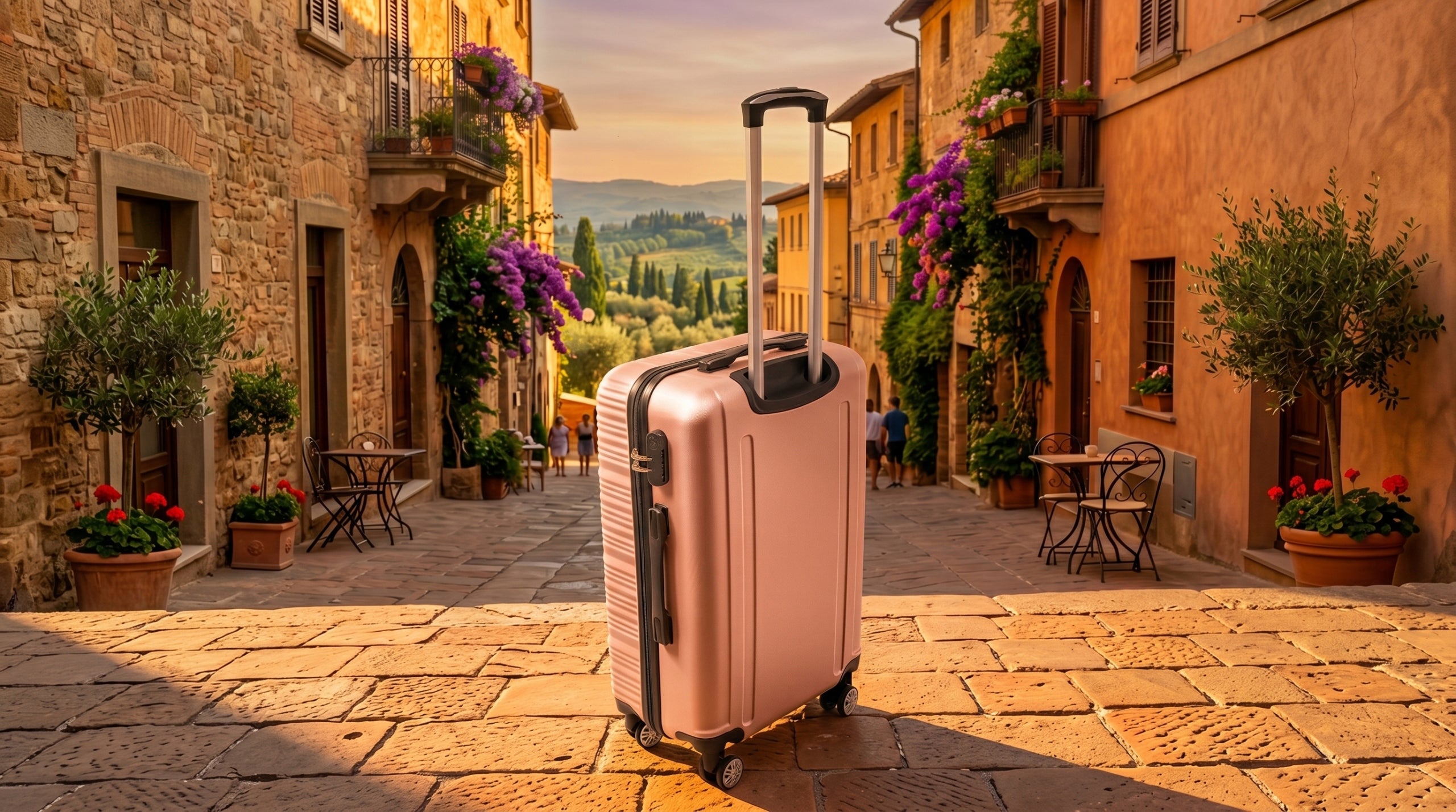 Suitcase XL medium travel wheels luggage 4 double wheels bag Width (longer edge) 43 cm